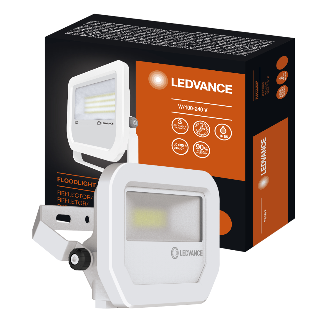 Refletor Led Floodlight Pfm Branco 10W 1100Lm Ip65 Ledvance