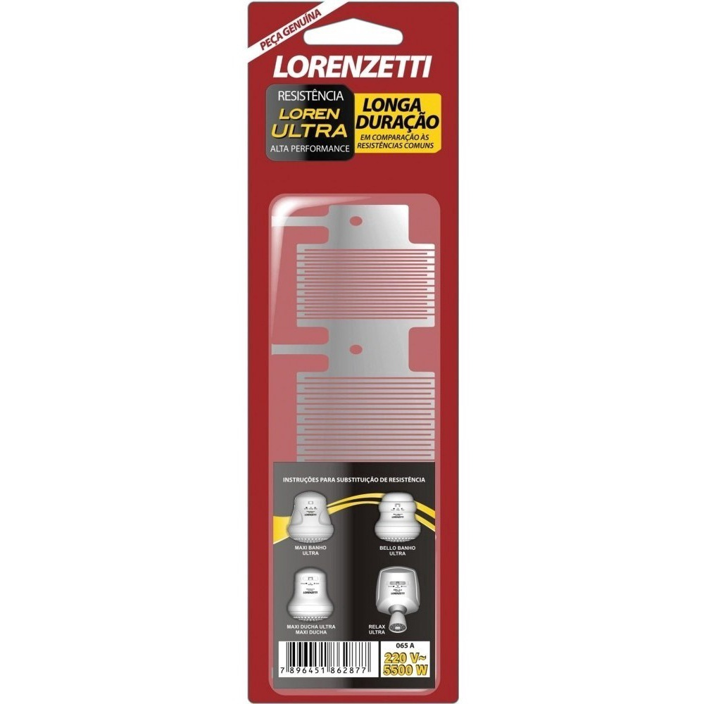 Resistência chuveiro 3T Ultra 065-A 5500W 220V Lorenzetti