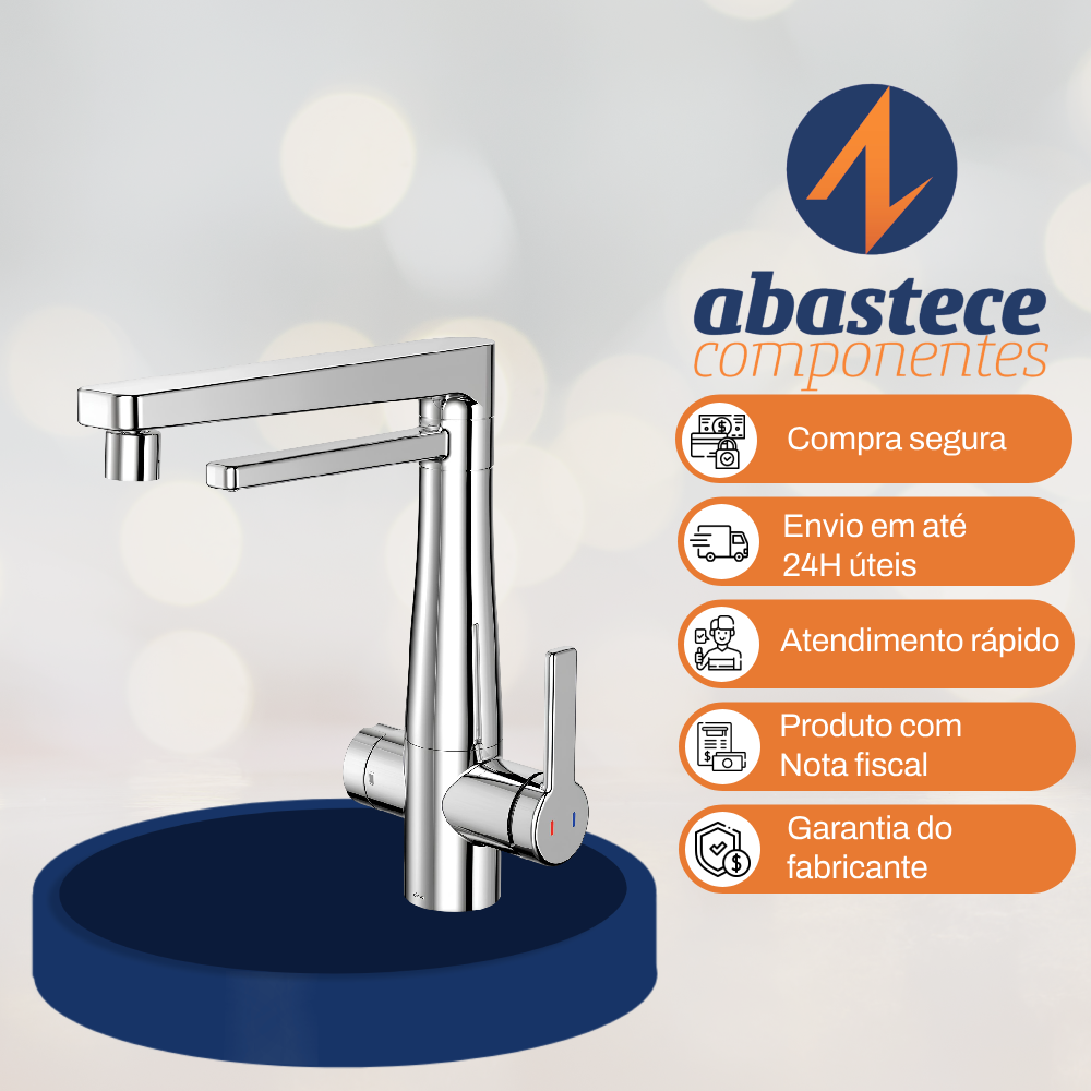 Misturador Monocomando Purificador Nova DocolVitalis cromado