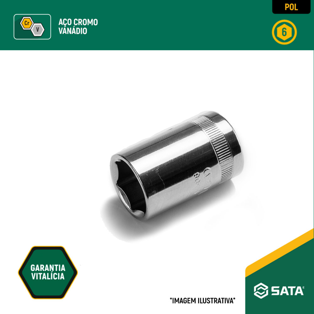 Soquete Sextavado 3/4" 1.3/8" De 1.3/8" St16311sc Sata