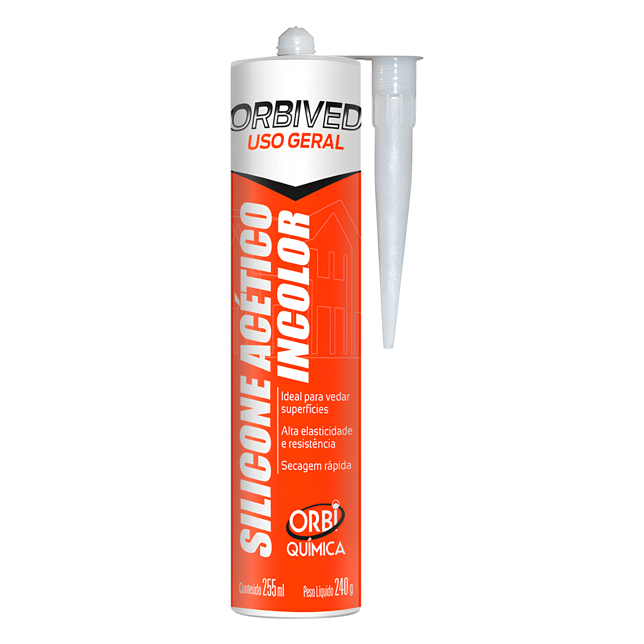 Silicone Acético Incolor Uso Geral 16694 250gr OrbiQuimica