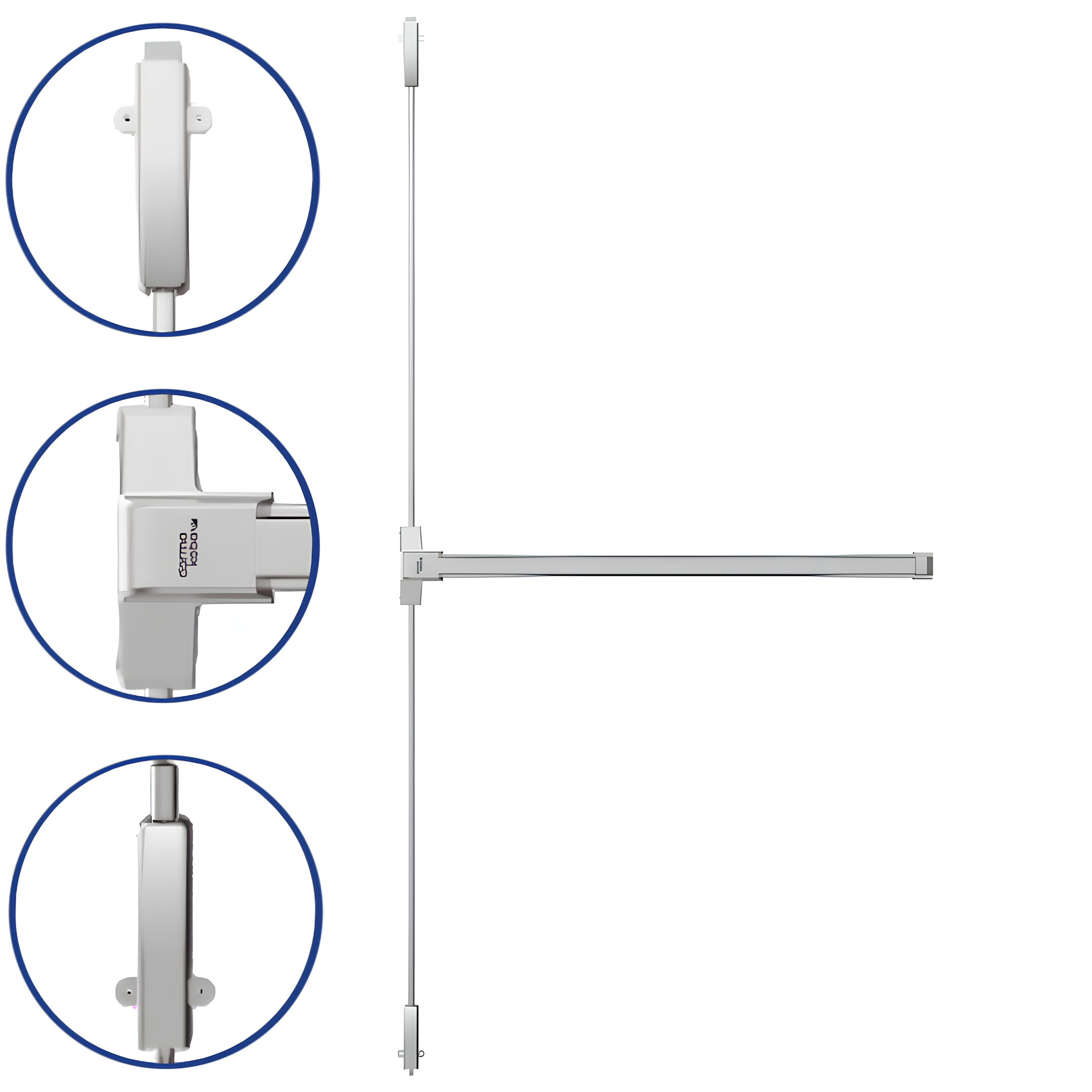 Barra Antipanico Phb 1202 Fechadura Vertical Prata Dorma
