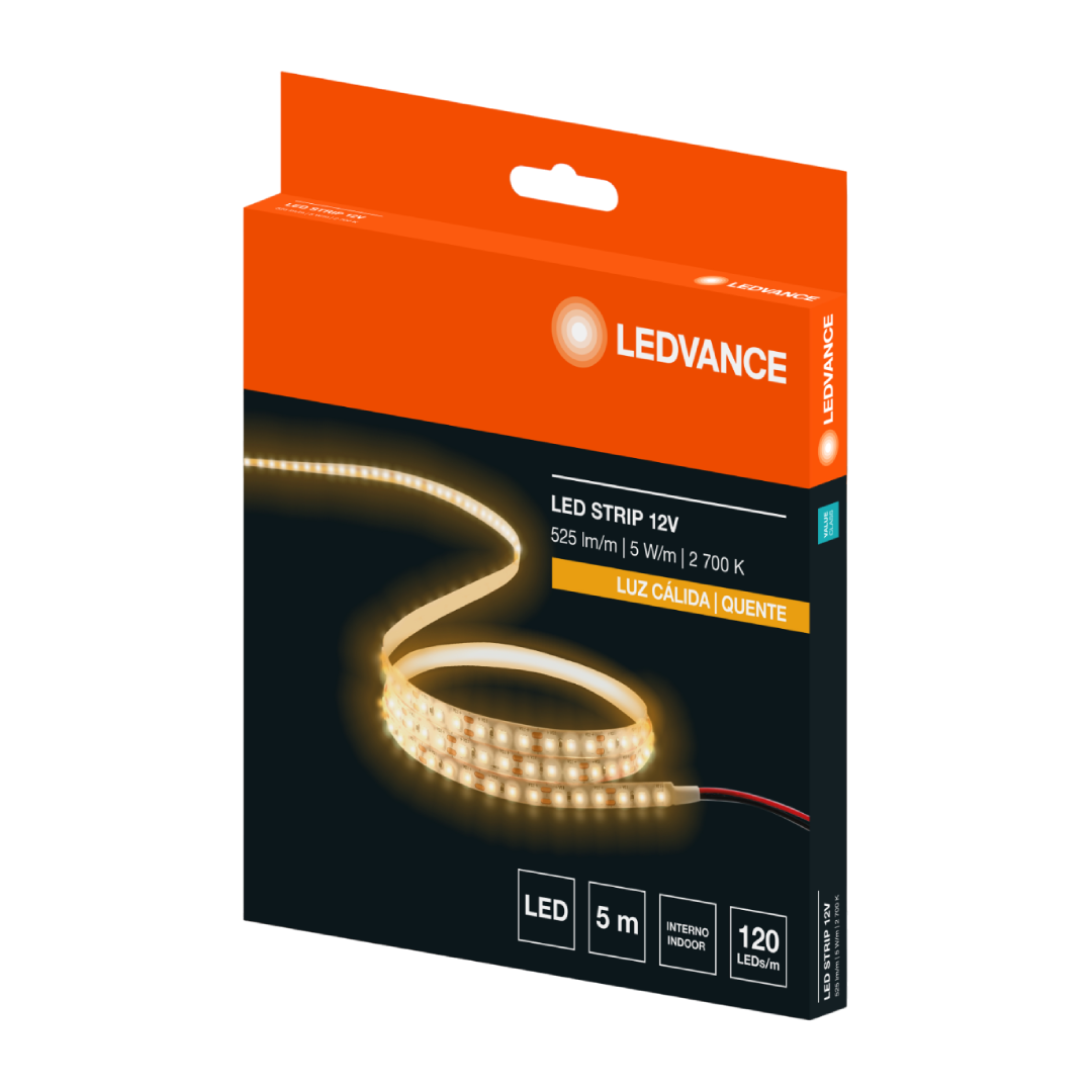 Fita Led Ecoflex 5M 5W 12V Ip20 525Lm/m Ledvance