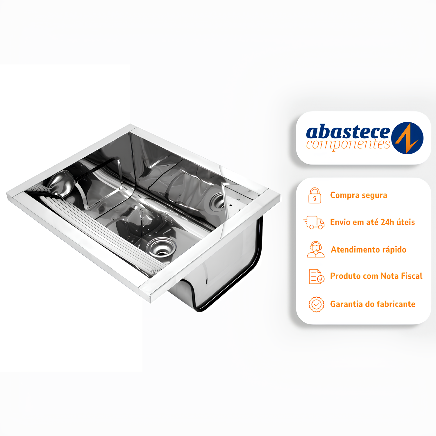 Tanque Reto Sobrepor 63x51,5x26 35L 017051CH Docol