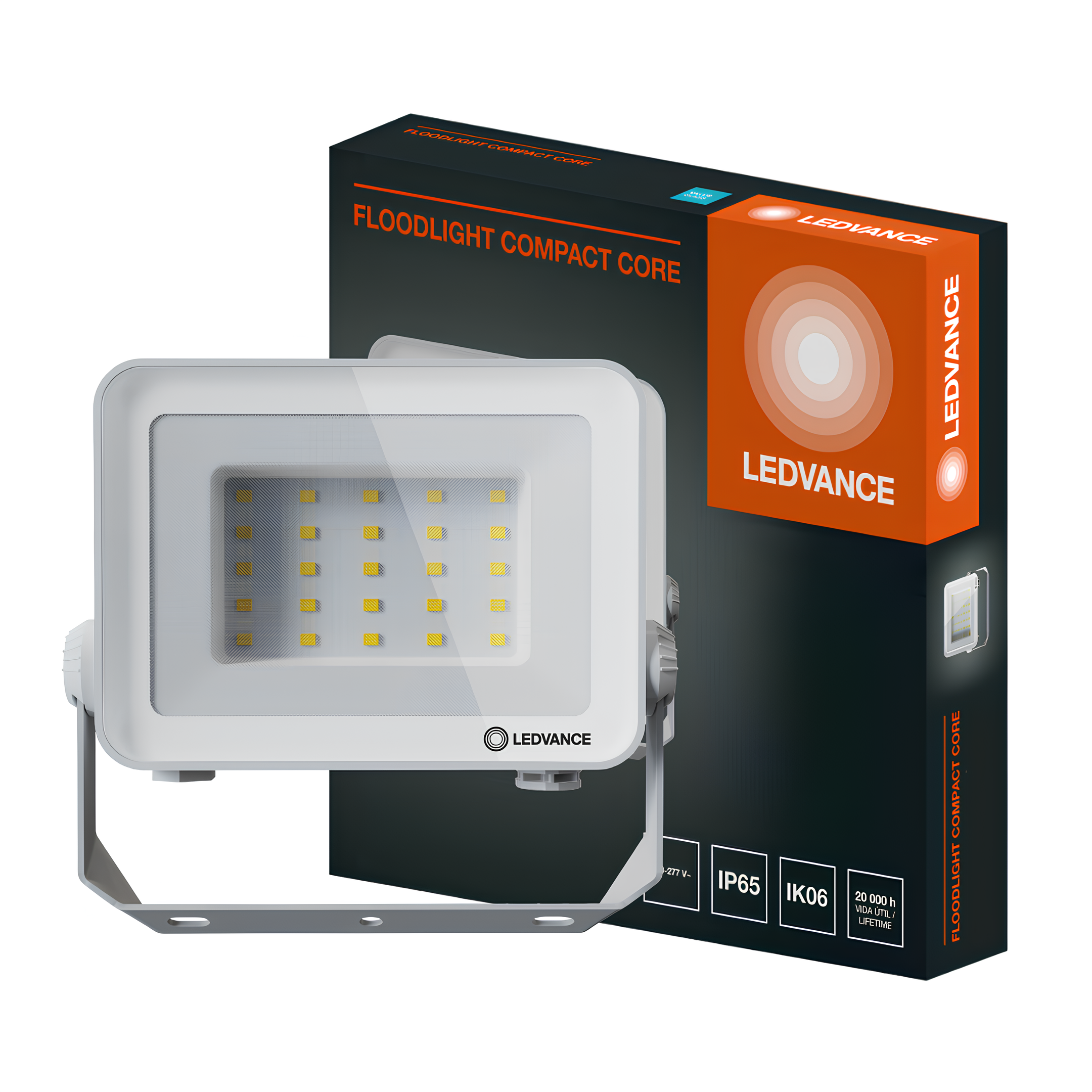 Refletor Floodlight Compact Branco 30W Ip65 Bivolt Ledvance