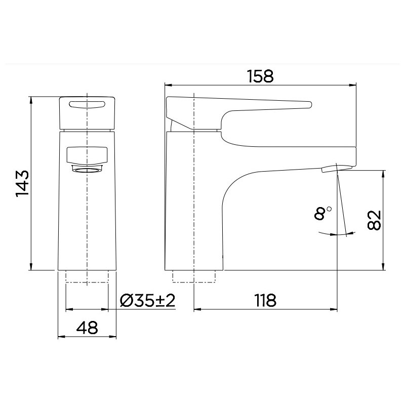 Misturador Mono P/ mesa lavatório Lift Ônix ColdStart Docol