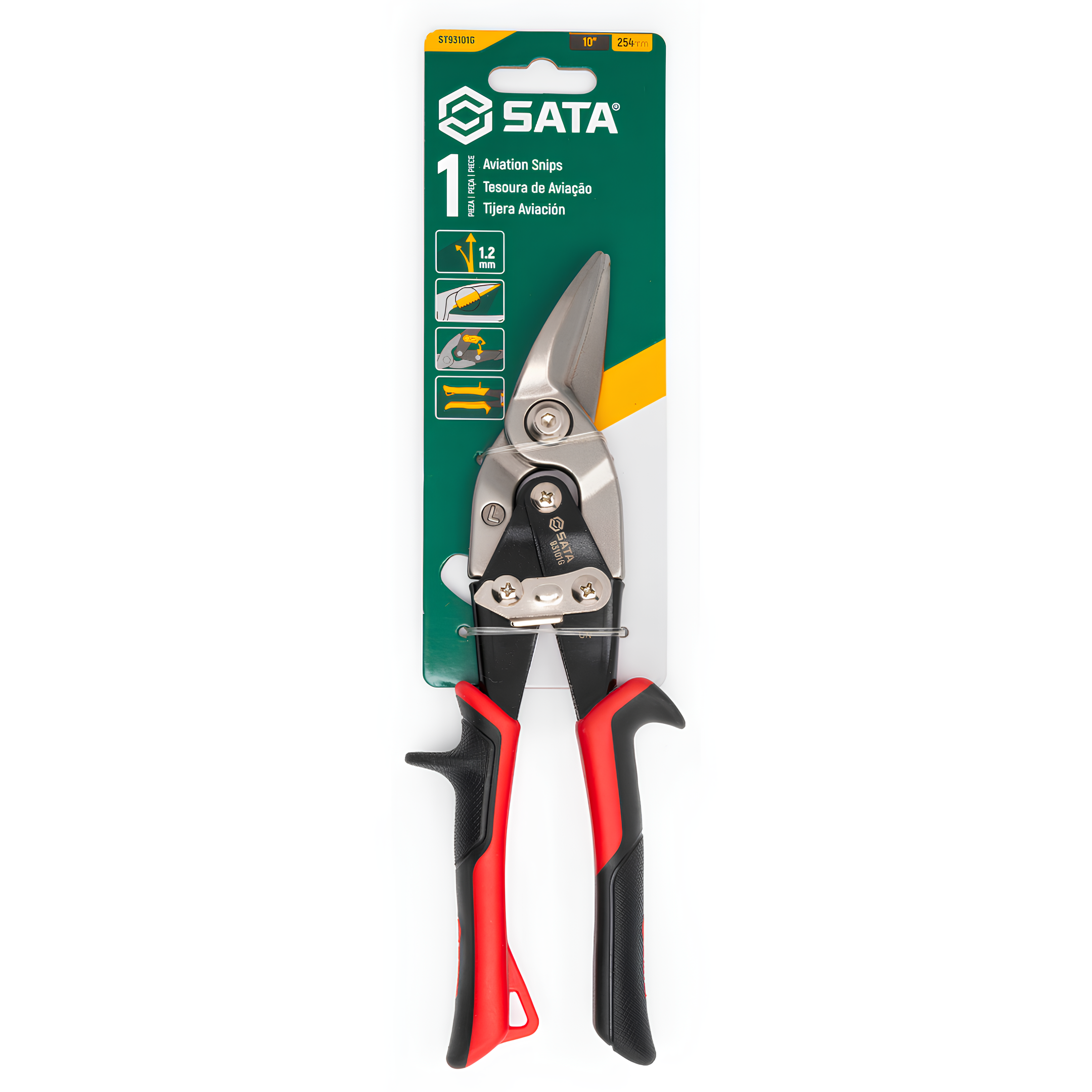 Tesoura Aviação 10" Corte Esquerdo St93101g Sata
