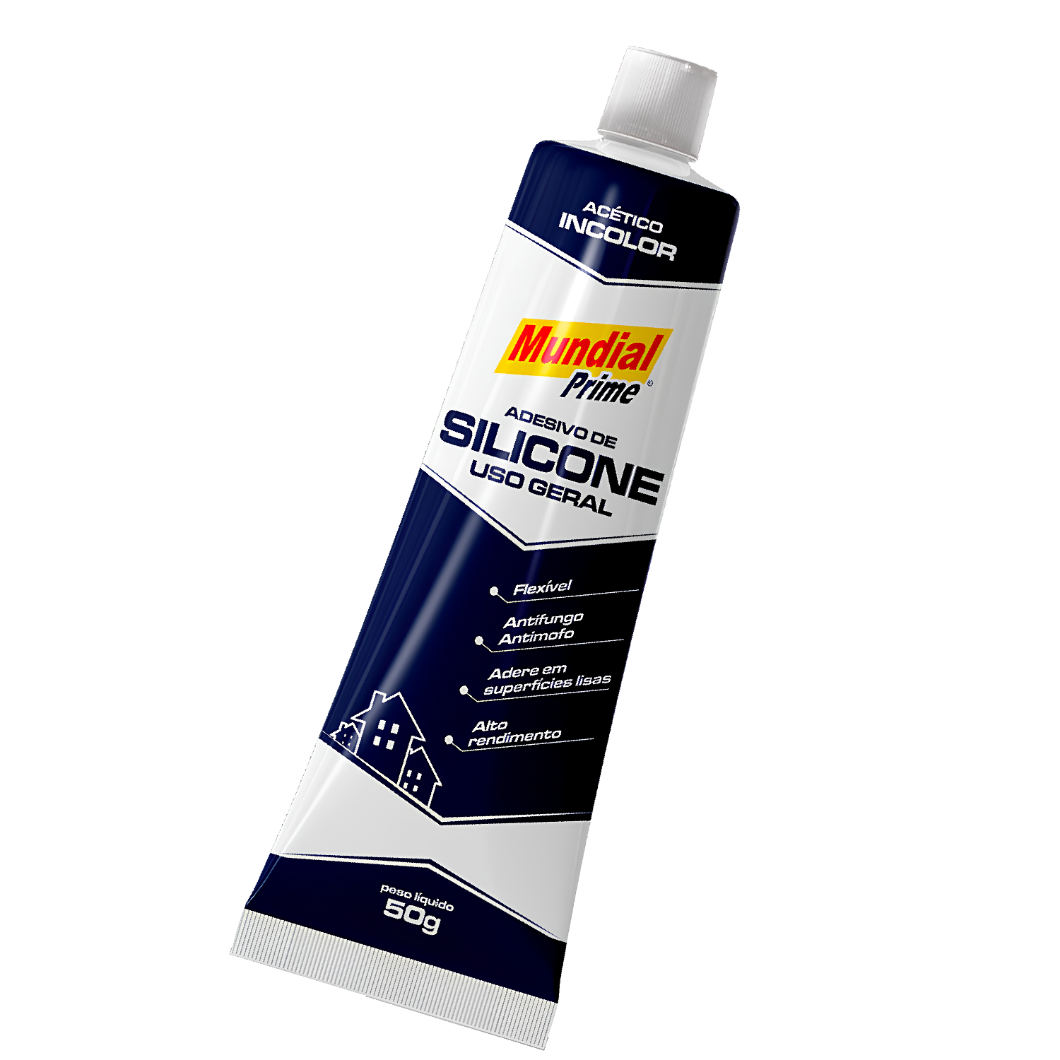 Silicone Acetico Incolor 50G PT0500006 Mundial Prime