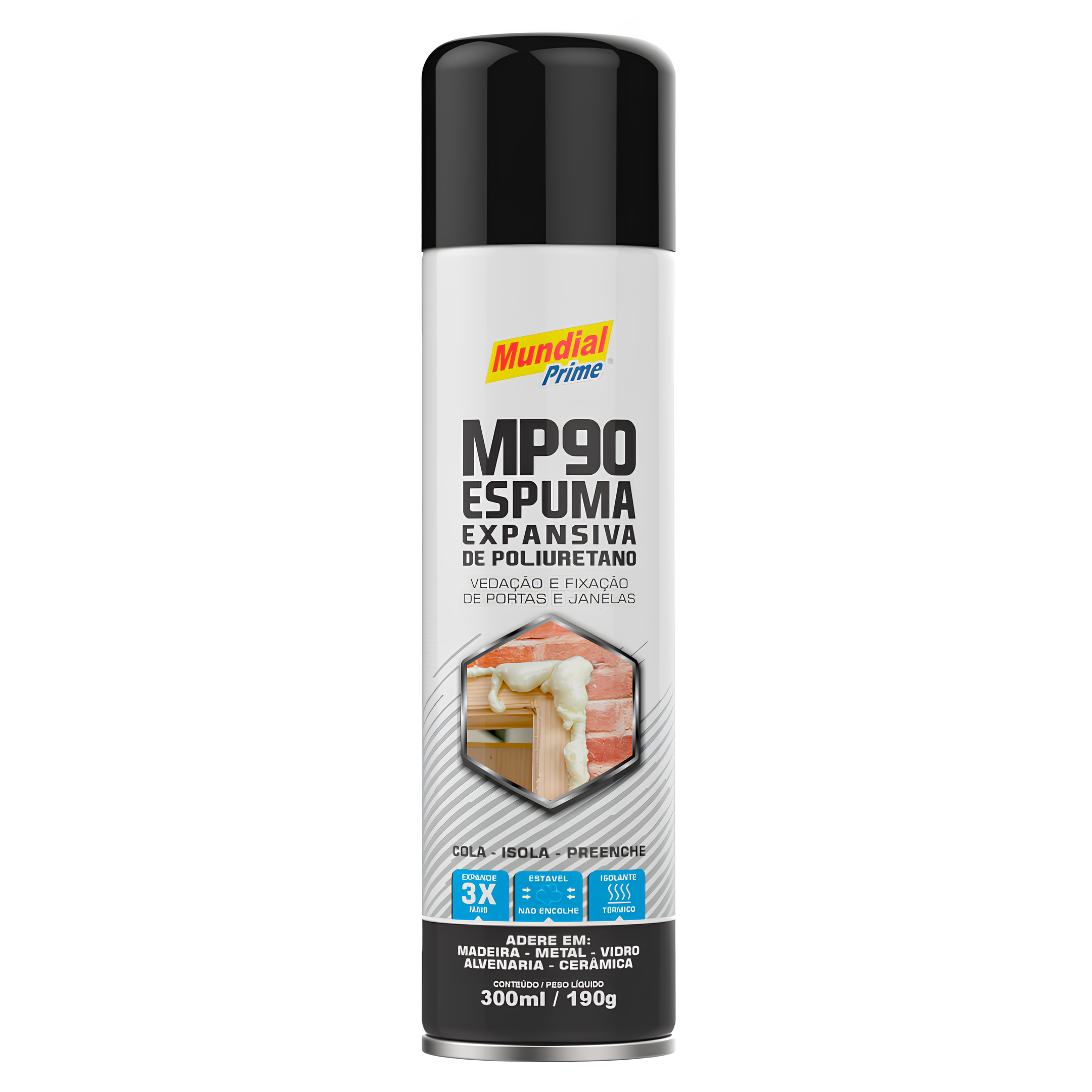 Espuma De Poliuretano 300Ml 190G AE05000004 Mundial Prime