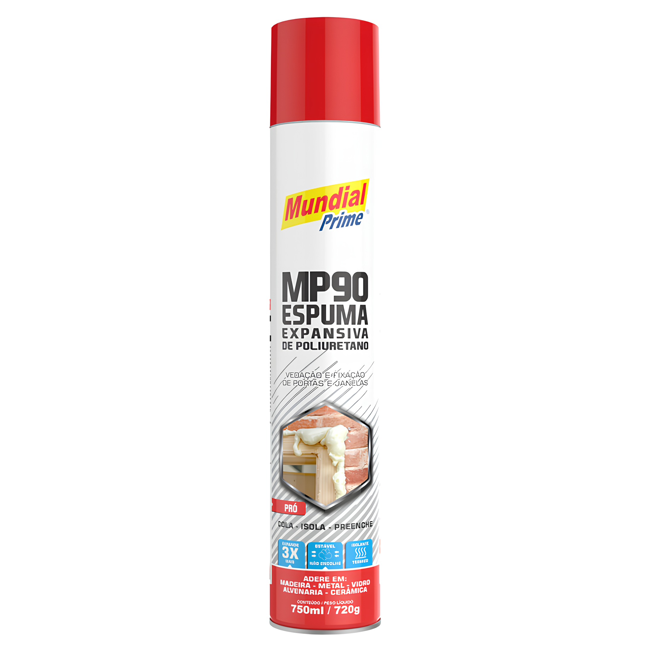 Espuma De Poliuretano 750Ml 720G AE05000001 Mundial Prime