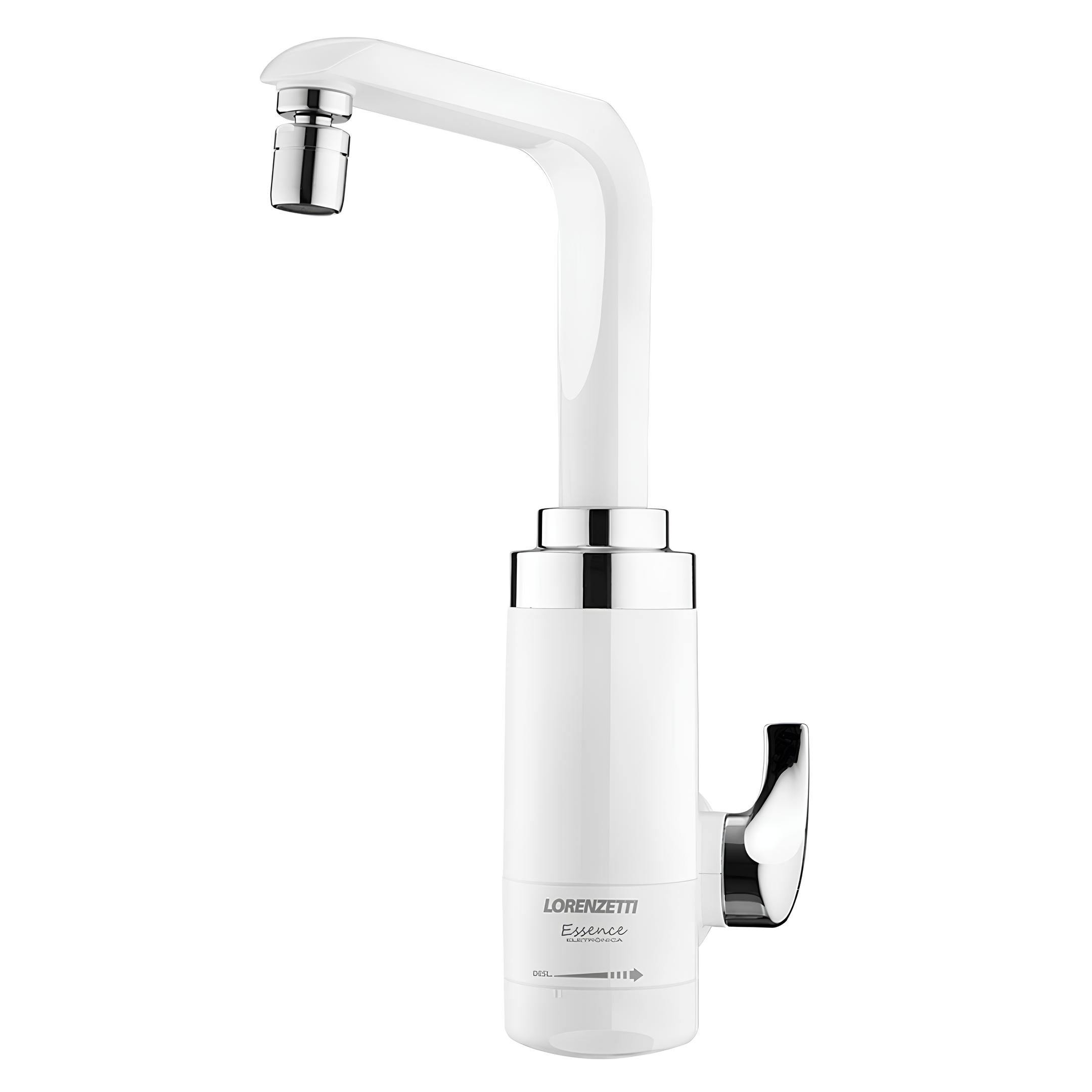 Torneira Elétrica Parede Essence Br/Cr 4600W 127V Lorenzetti