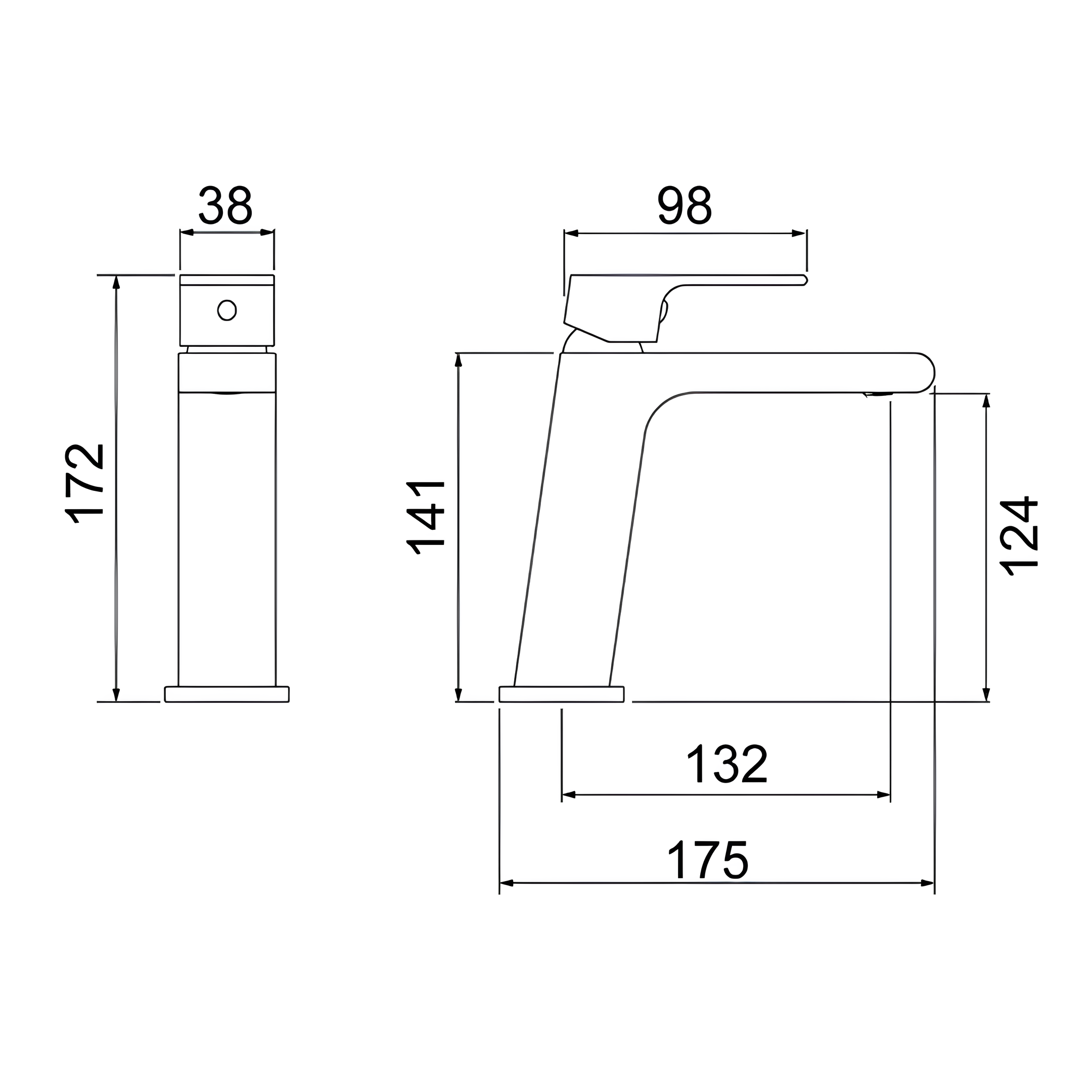 Misturador Monocomando Loren Like Preto 2875 B78 Lorenzetti