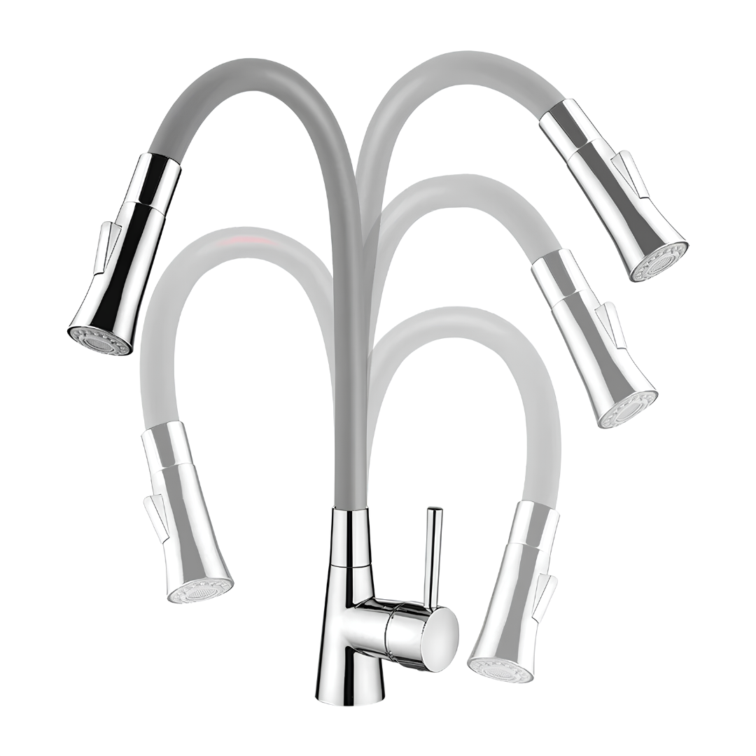 Misturador Monocomando Cozinha Bica Flexivel Cinza Lorenzetti