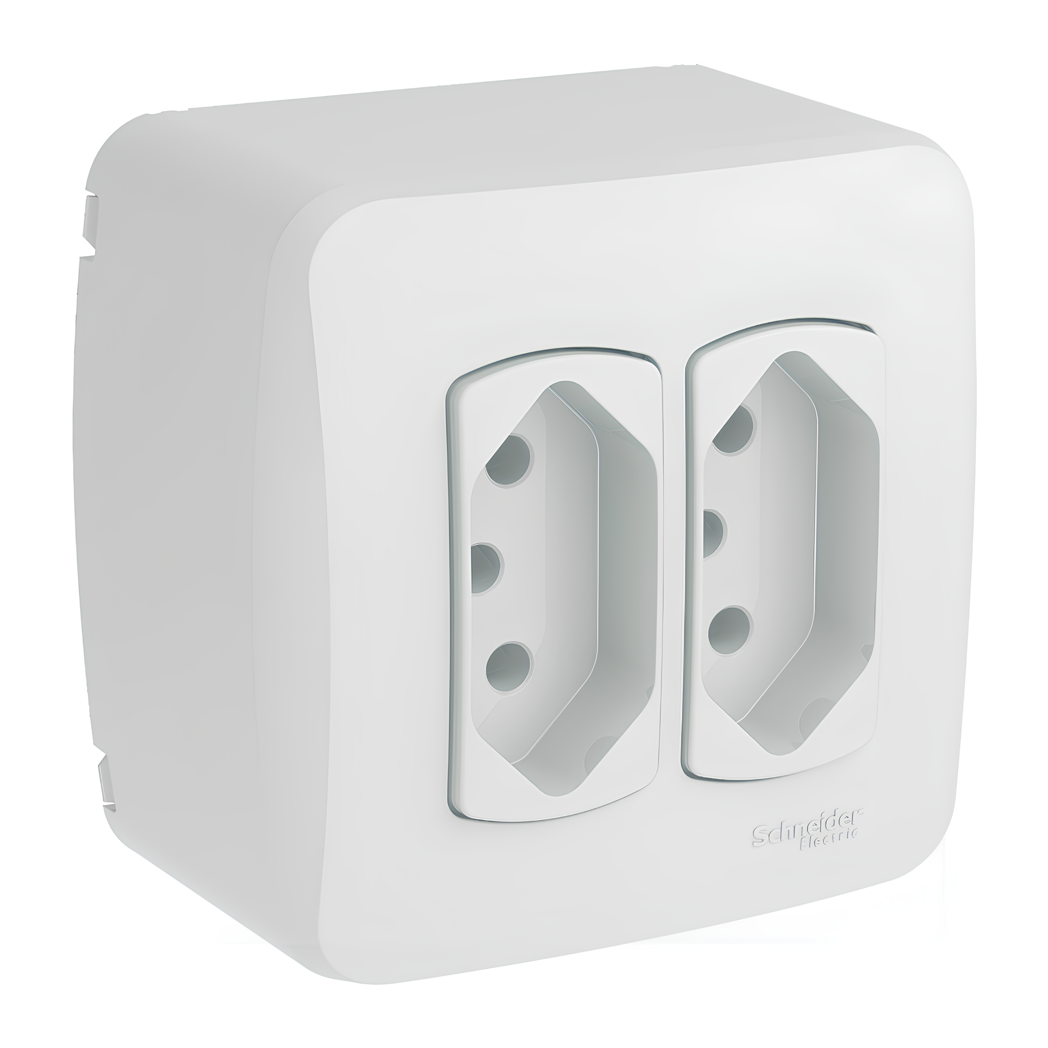 Caixa Sobrepor Dx 2 Tomadas 2p+t 10A Branca Miluz Schneider