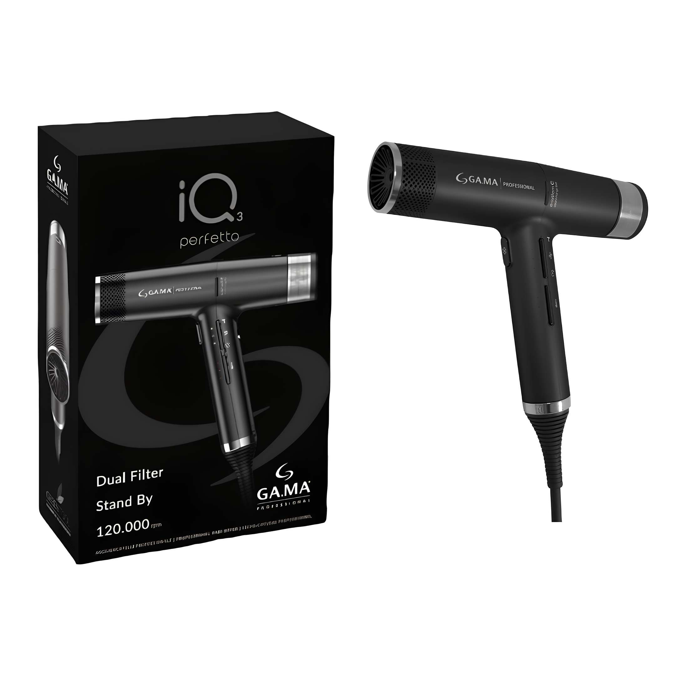 Secador De Cabelo IQ3 Perfetto Preto 1600W 127V Gama