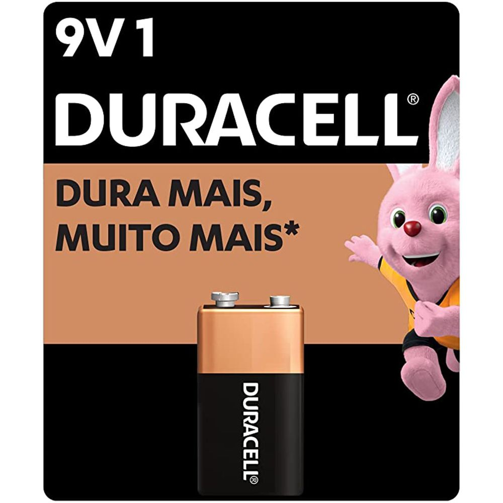 Pilha Bateria Alcalina 9V Duracell