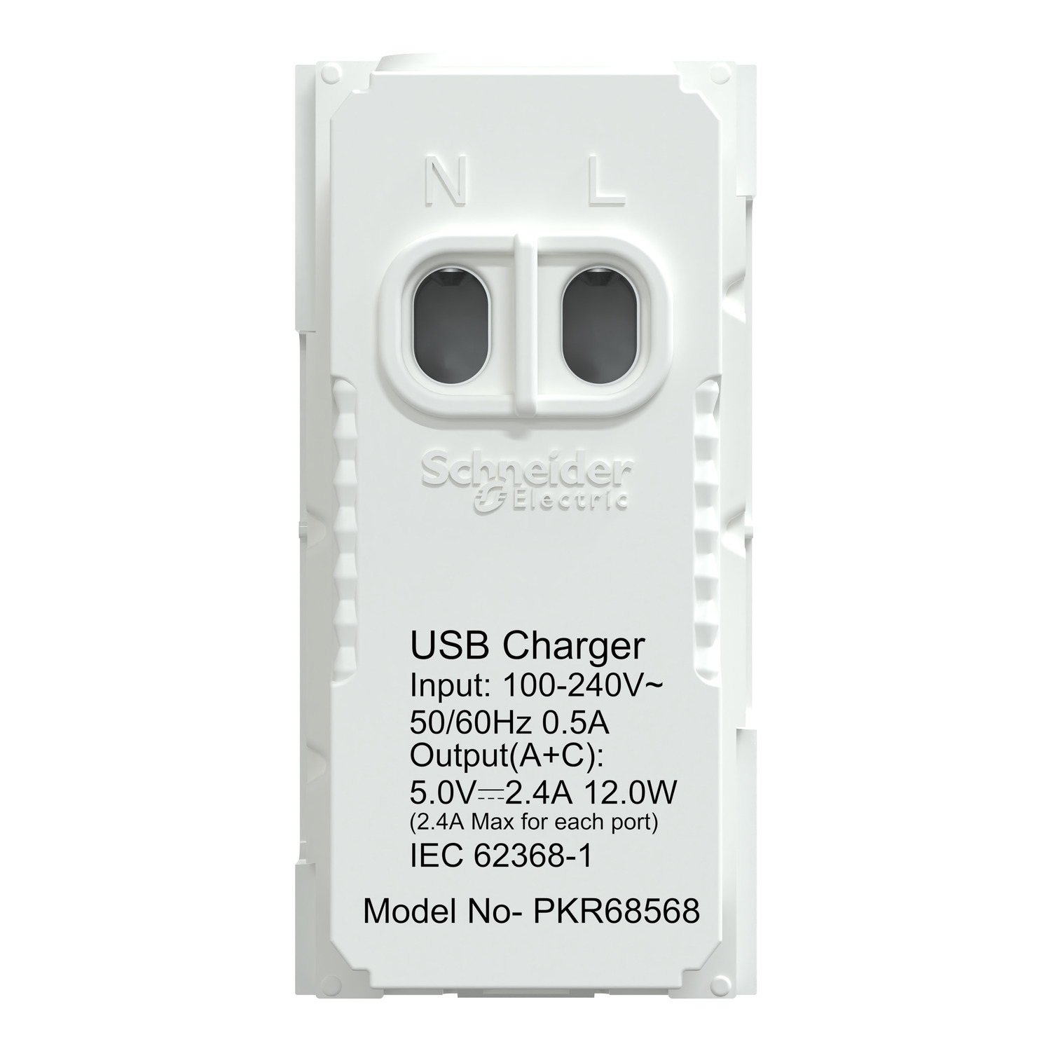 Modulo C/ 2 Usb Tipo A + C 2.4A Br Orion S70547204 Schneider