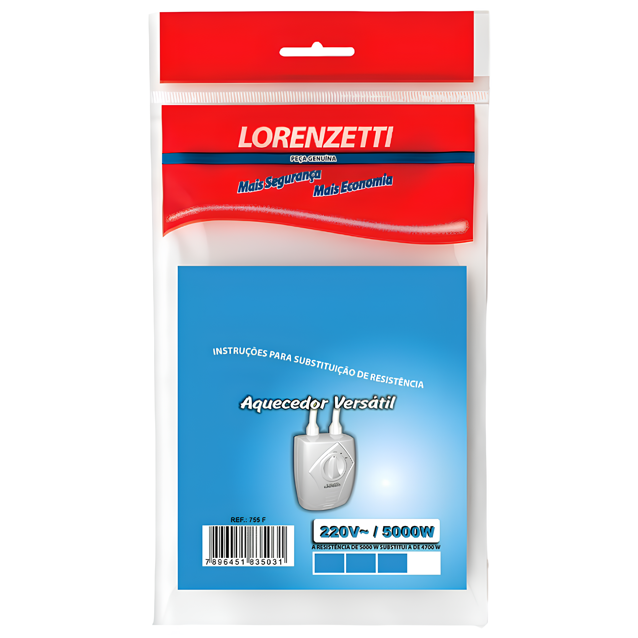Resistência Aquecedor Versátil 755-F 5000W 220V Lorenzetti