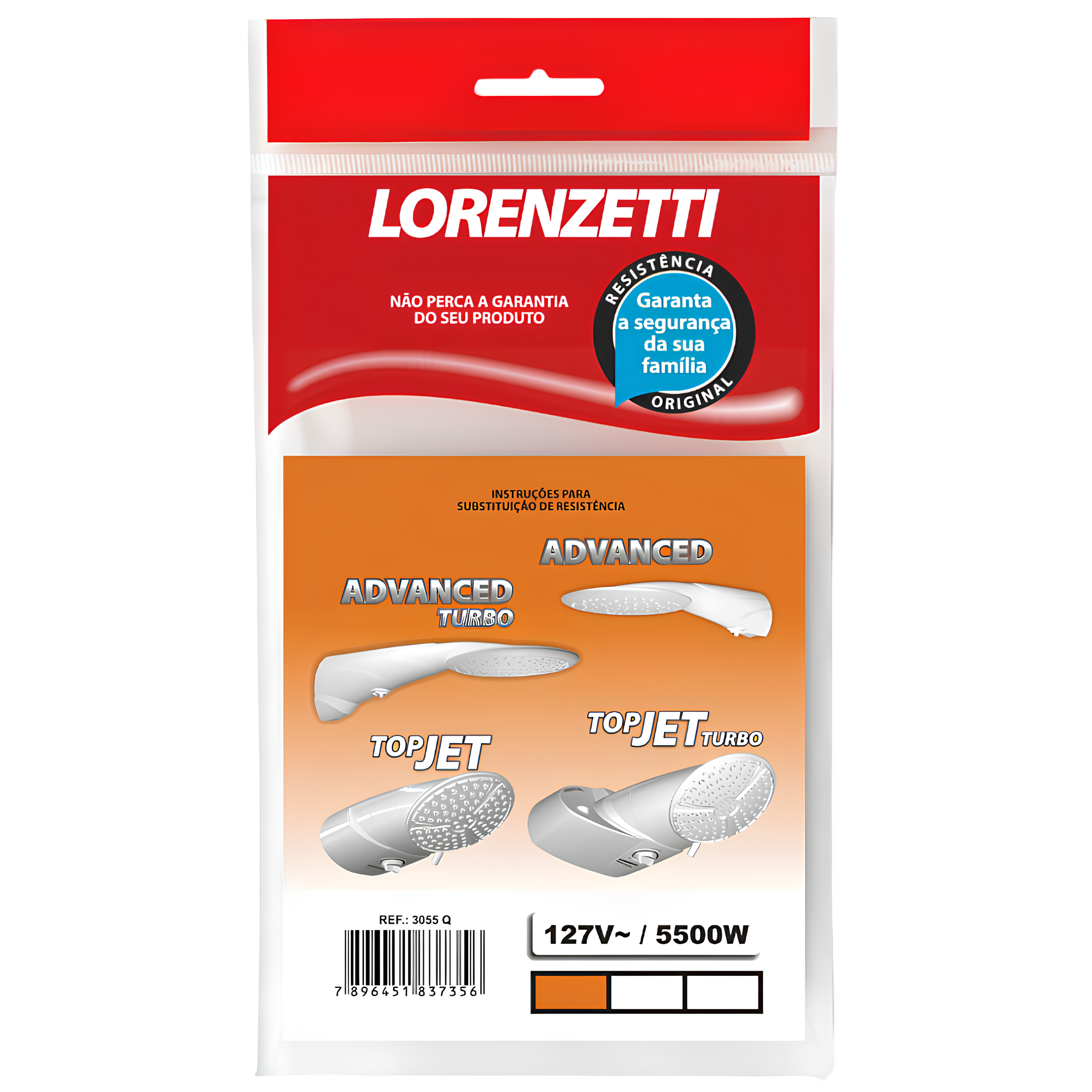 Resistência Advanced Top Jet 3055-Q 5500W 127V Lorenzetti