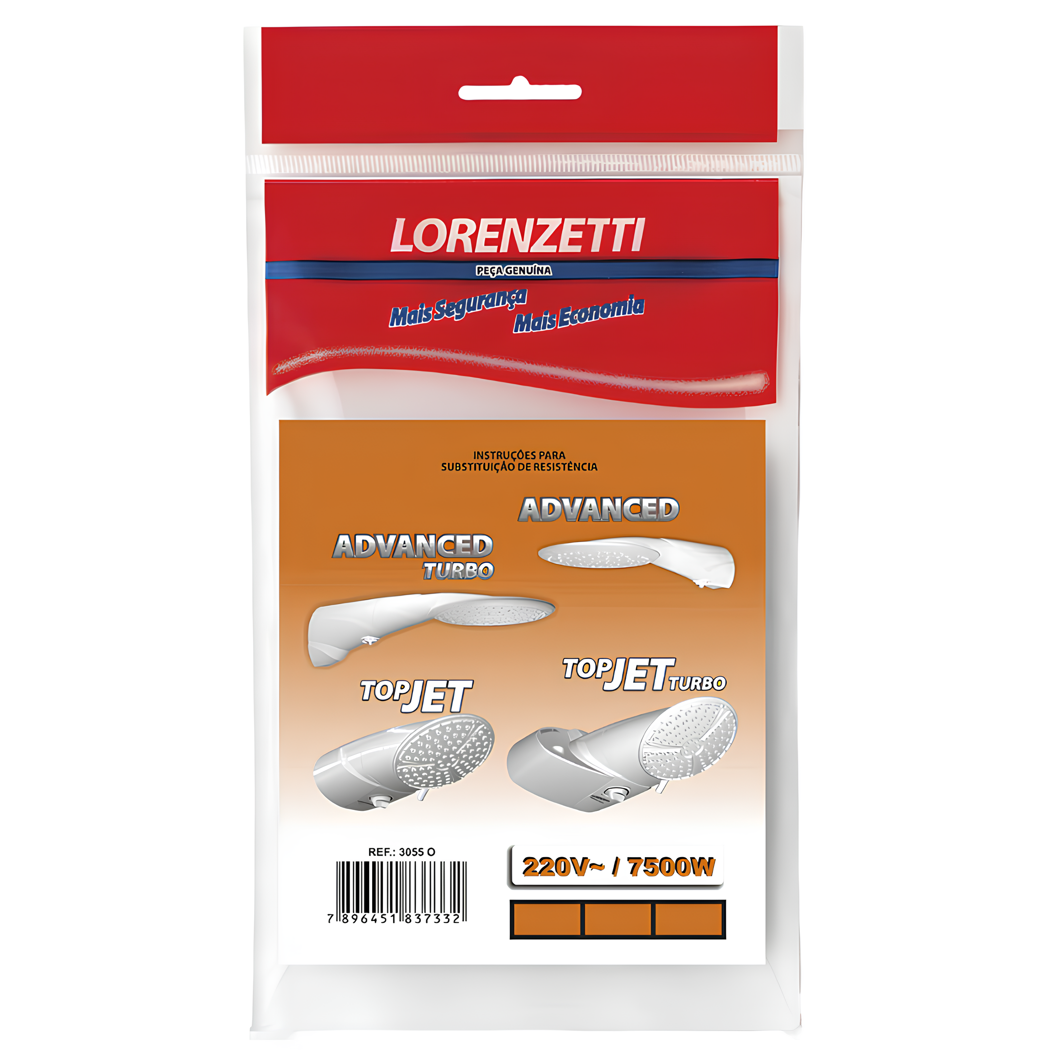 Resistência Advanced Top Jet 3055-O 7500W 220V Lorenzetti