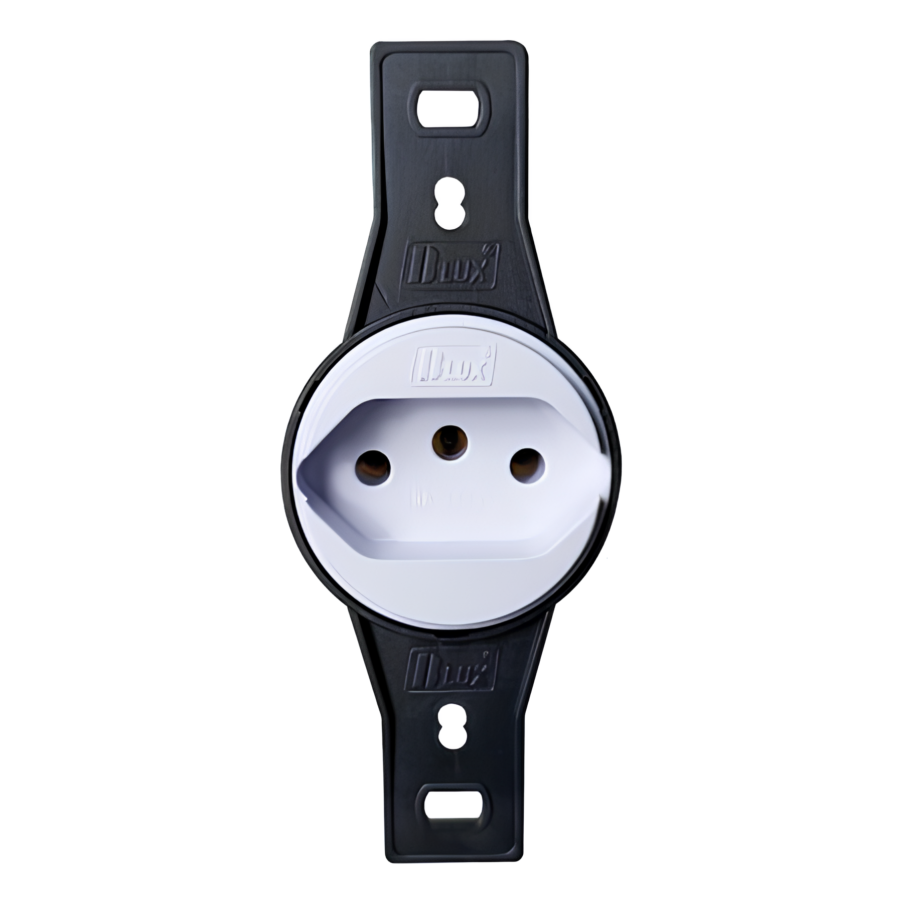 Modulo Tomada 2P+T Redonda 10A Haste Longa Branca 9894-9 Blux