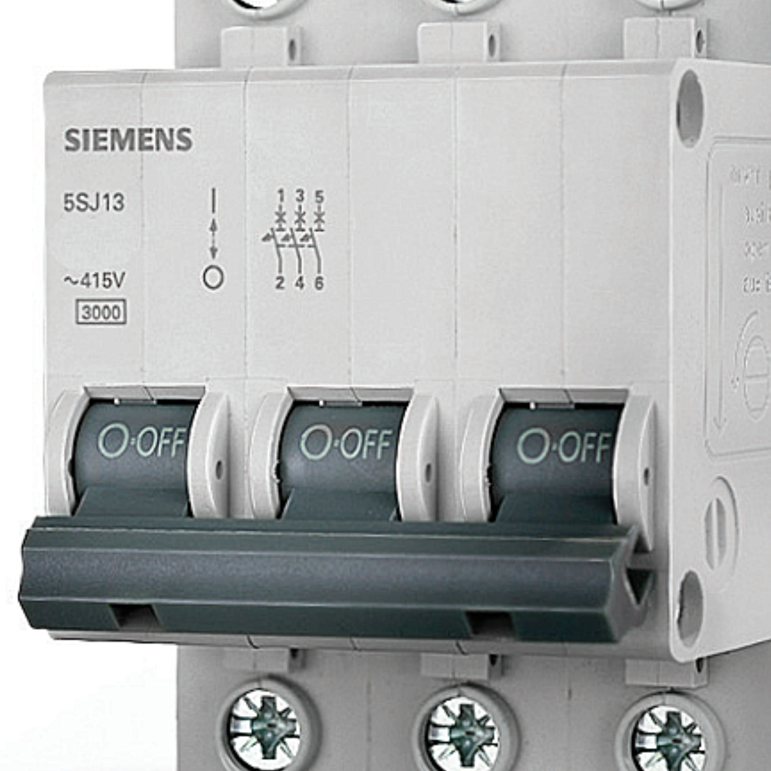 Disjuntor Tripolar 63A Curva C 220V/380V 5SJ13637MB Siemens