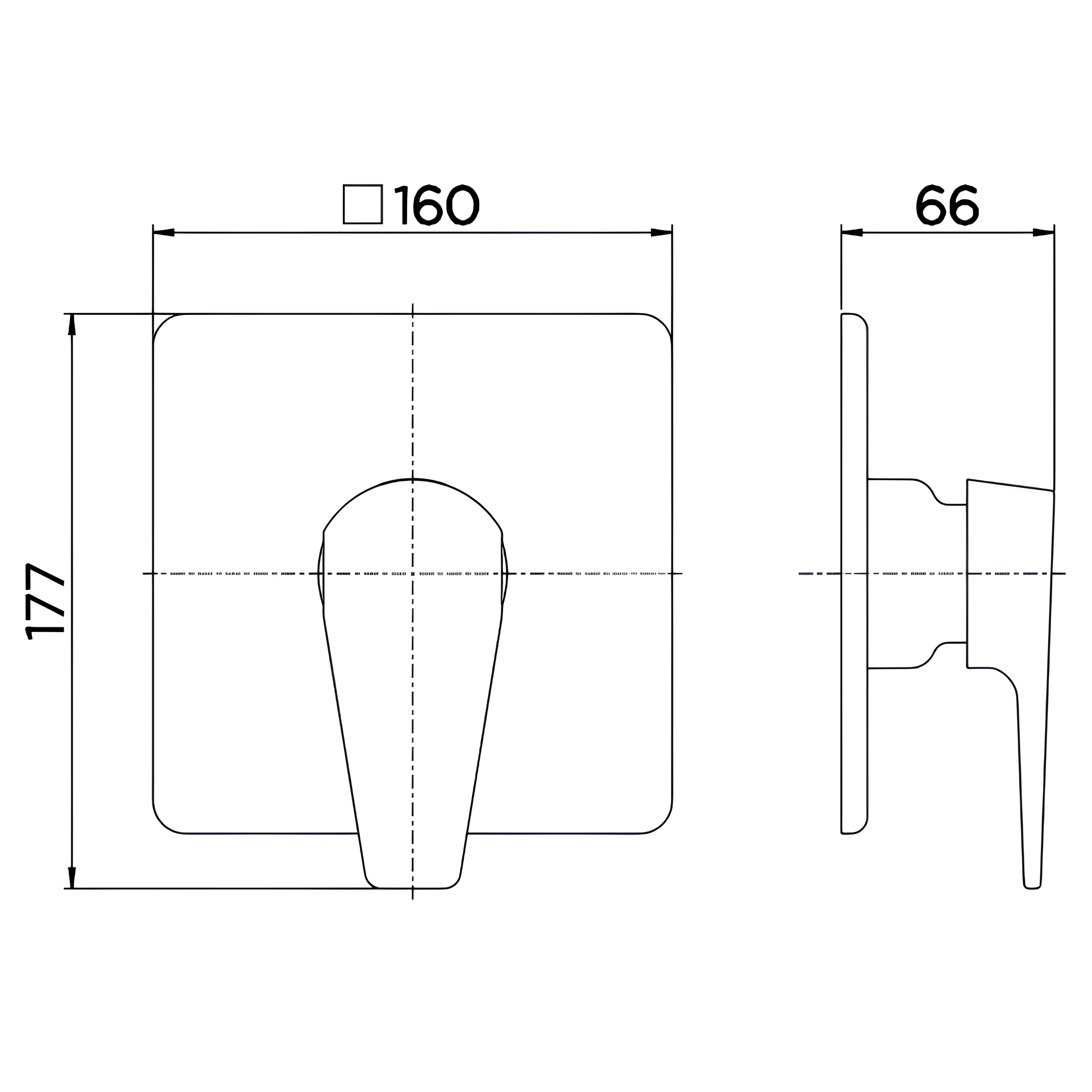 Acabamento monocomando alta vazão 3/4 parede Lift Ônix Docol