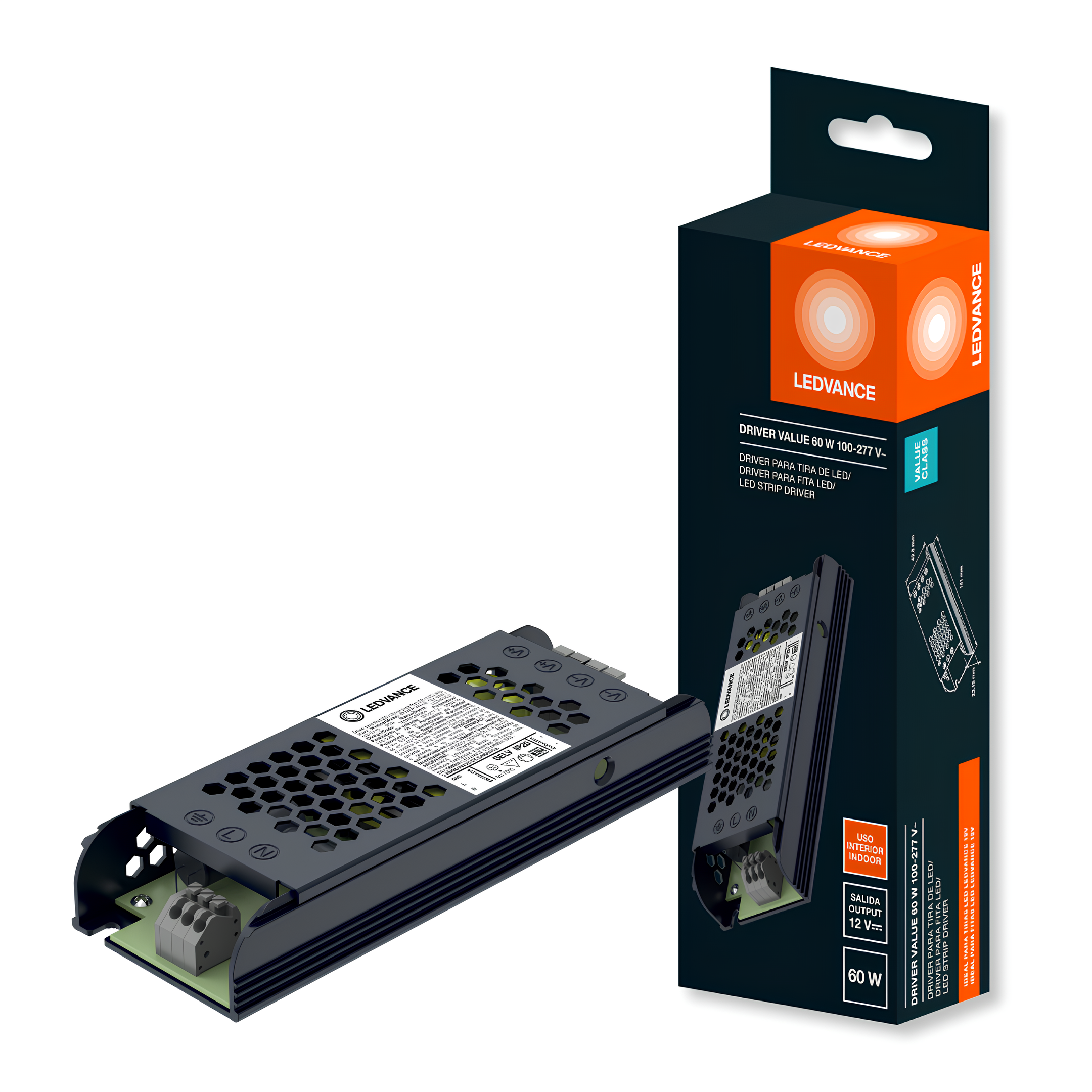 Driver Corrente Contínua Value 60W Ip20 12V Bivolt Ledvance