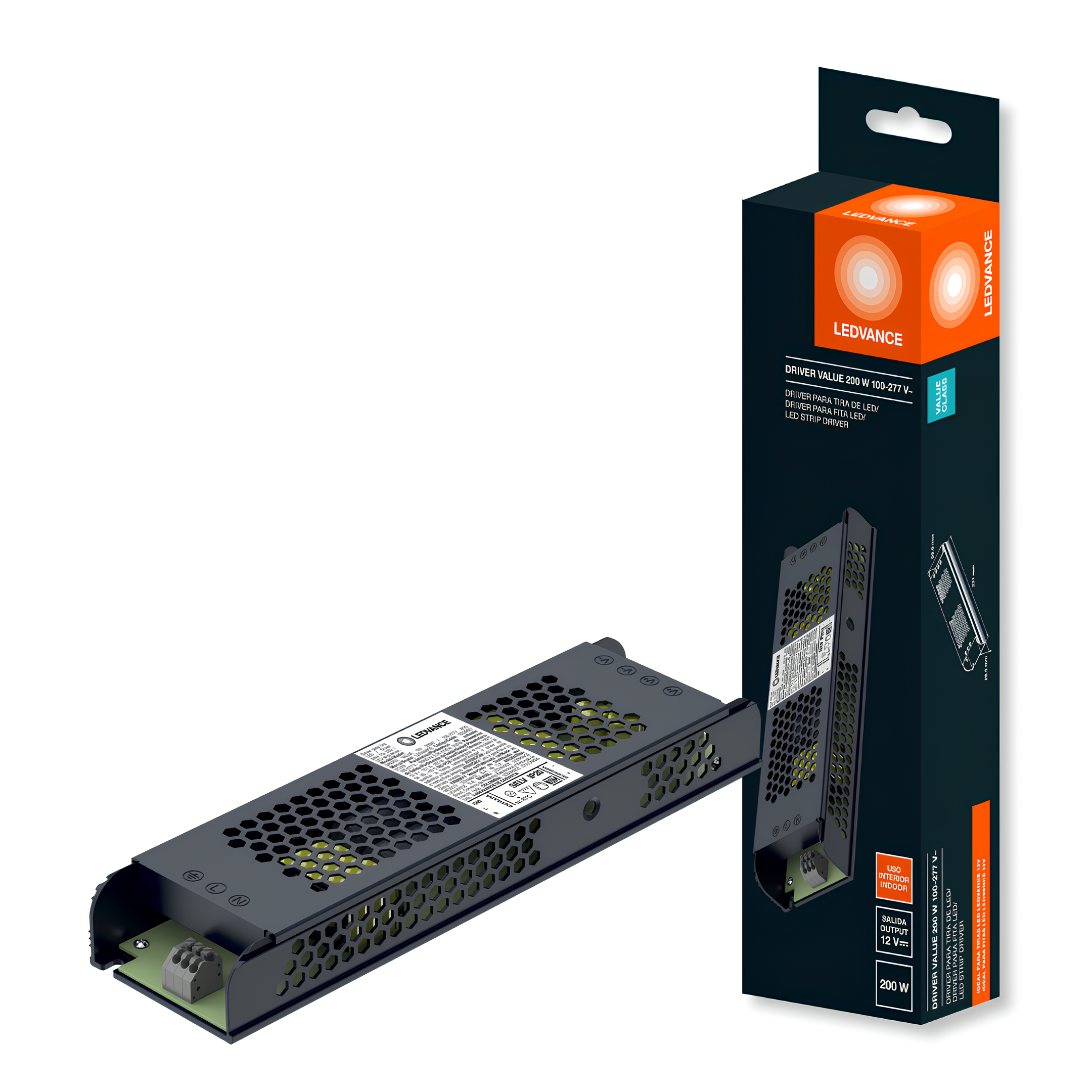 Driver Corrente Contínua Value 200W Ip20 12V Bivolt Ledvance