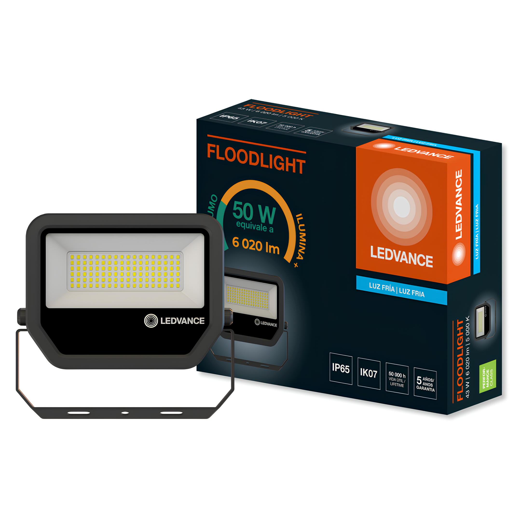 Refletor Led Floodlight Pfm Preto 43W 5000K 6020Lm 100° Ip65 Bivolt G4 Ledvance