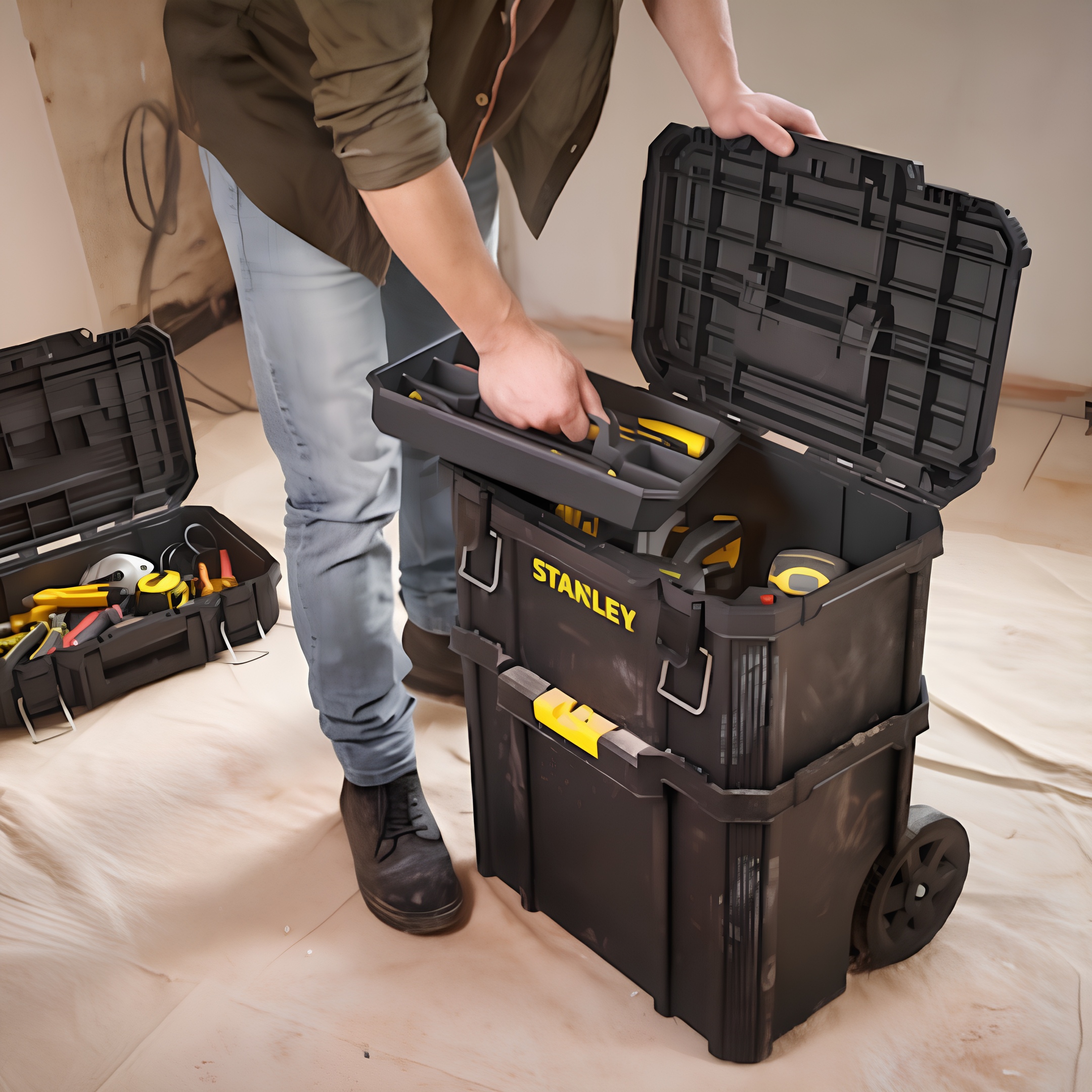 Caixa De Ferramentas 3 Em 1 Quick-Link Com Rodas 7" STST83319-1 Stanley