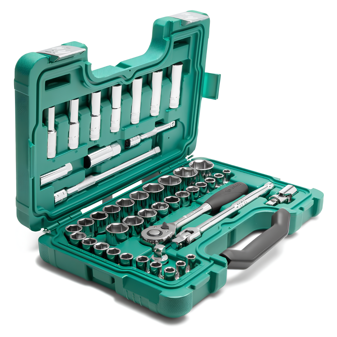 Jogo Soquetes Sextavado 1/2" De 1/2" 46Pçs St09006sj Sata