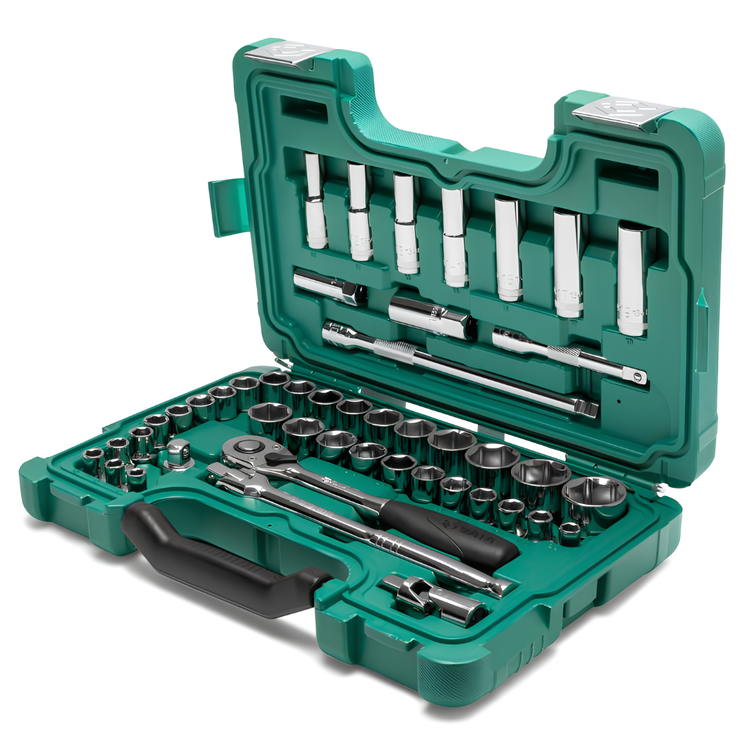 Jogo Soquetes Sextavado 1/2" De 1/2" 46Pçs St09006sj Sata
