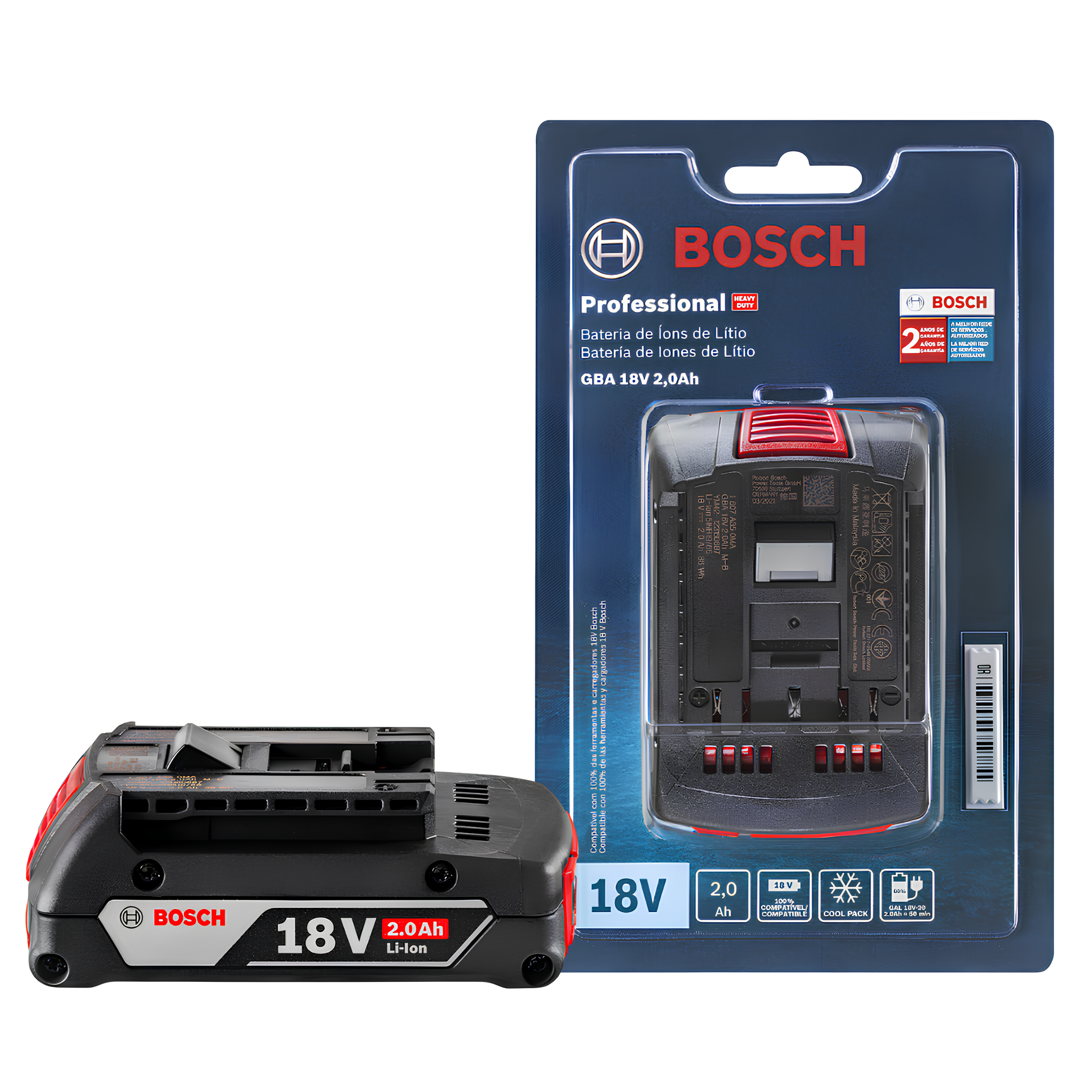 Bateria Recarregável Gba 18V 2.0 Ah 2608000726-000 Bosch