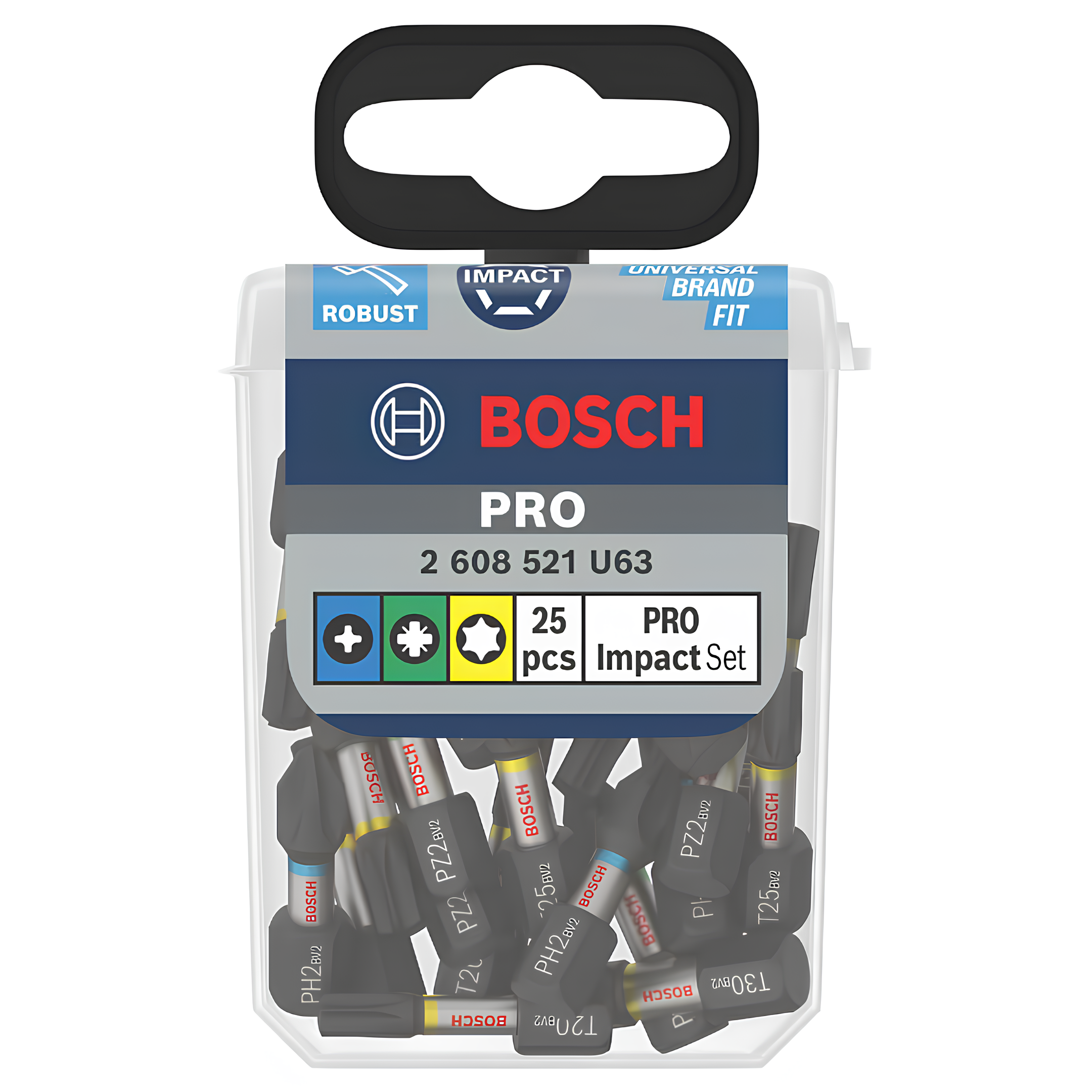 Jogo Bits Impact Mixed Set PH2/PZ2/T20/T25/T30 25Pçs Bosch