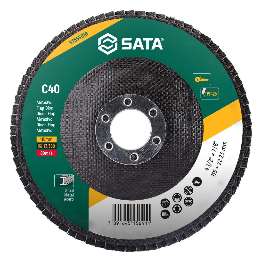 Disco Flap Abrasivo Metal 4.1/2" C40 ST55501G Sata