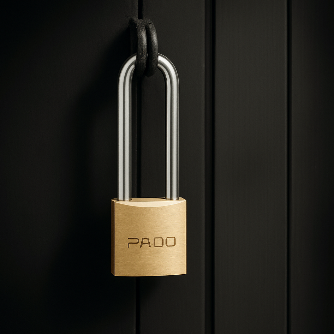 Cadeado Latão Haste Longa 45/50 Dourado 51000623 Pado