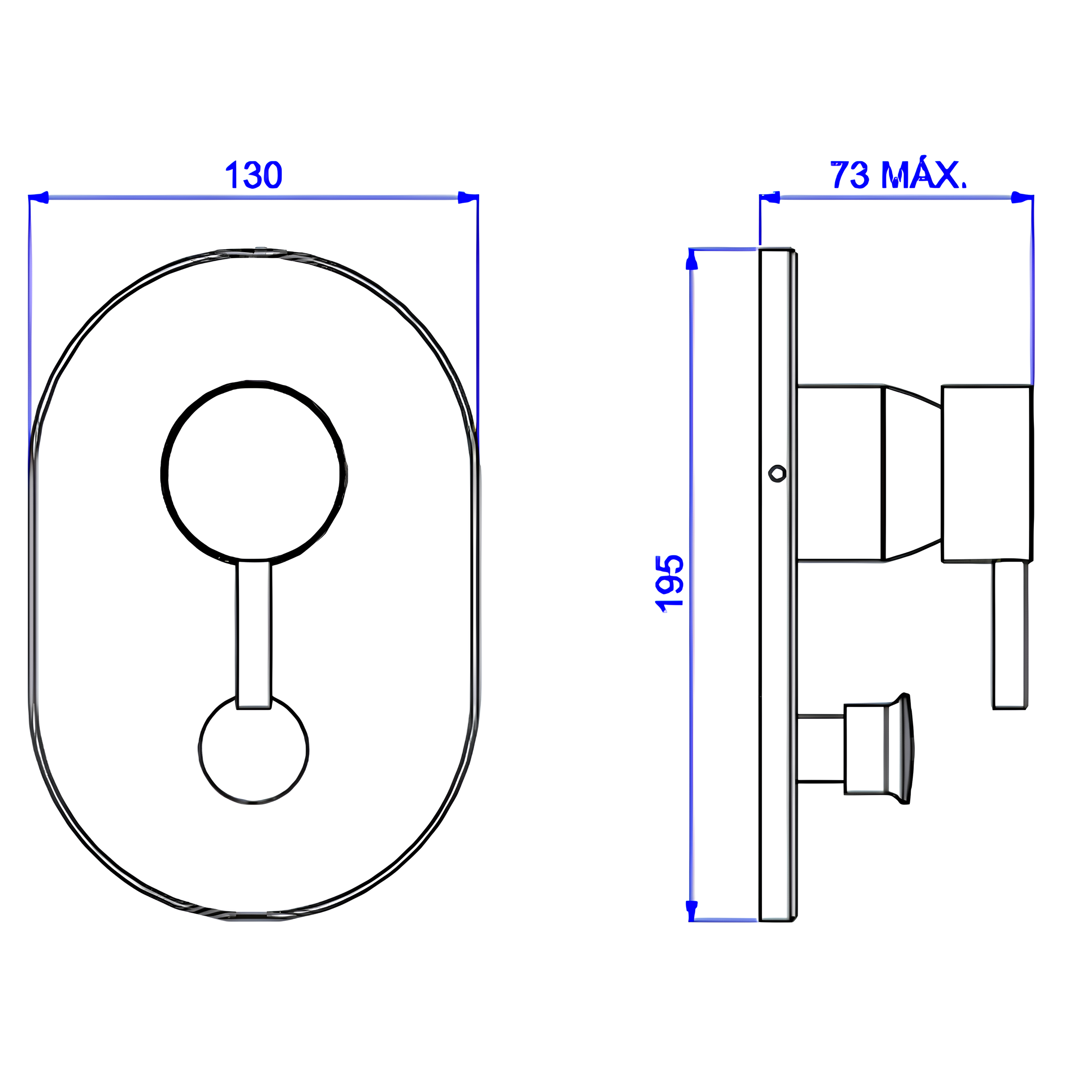 Acabamento Monocomando Para Chuveiro 4 Vias Cromado Link 4994.C.LNK Deca