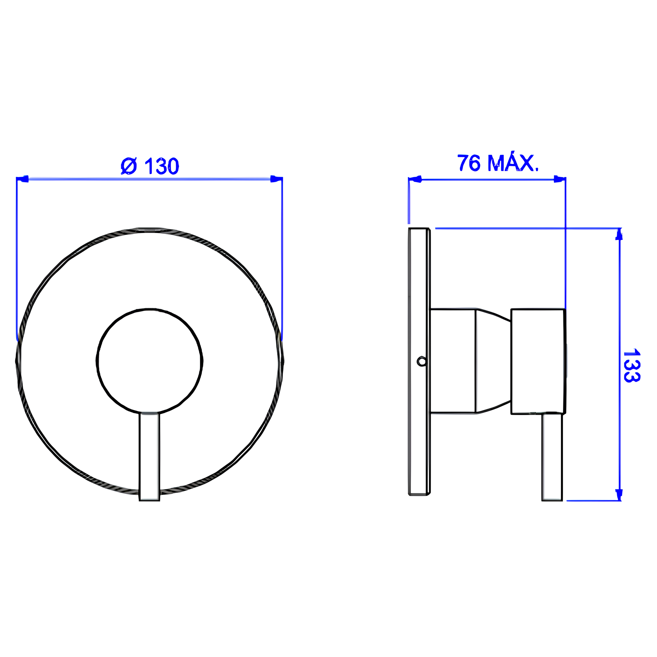 Acabamento Monocomando Para Chuveiro Cromado Link 4993.C.LNK.CHU Deca