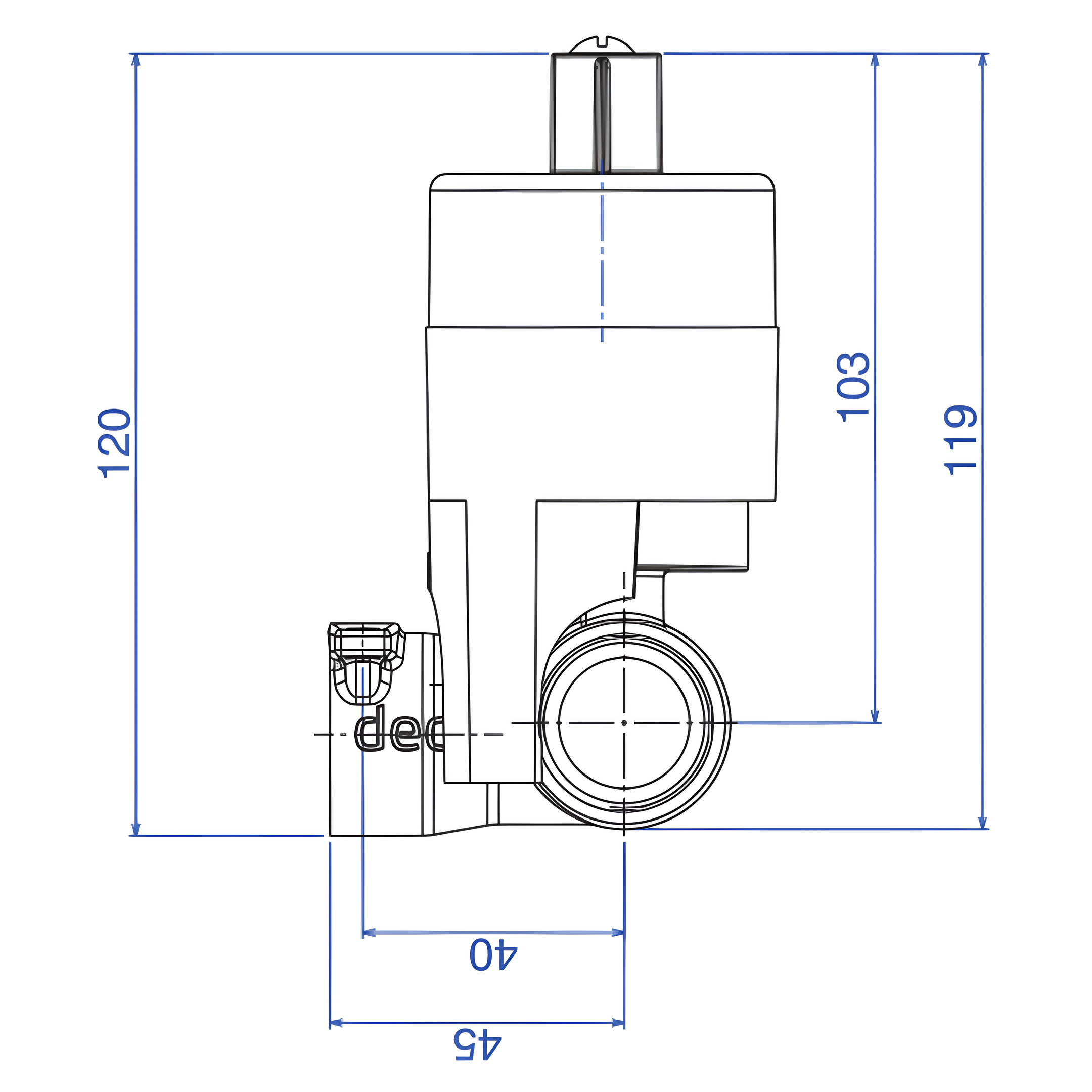 Base Monocomando Para Chuveiro Baixa E Alta Pressão 3/4" Bruto 4493.000 Deca