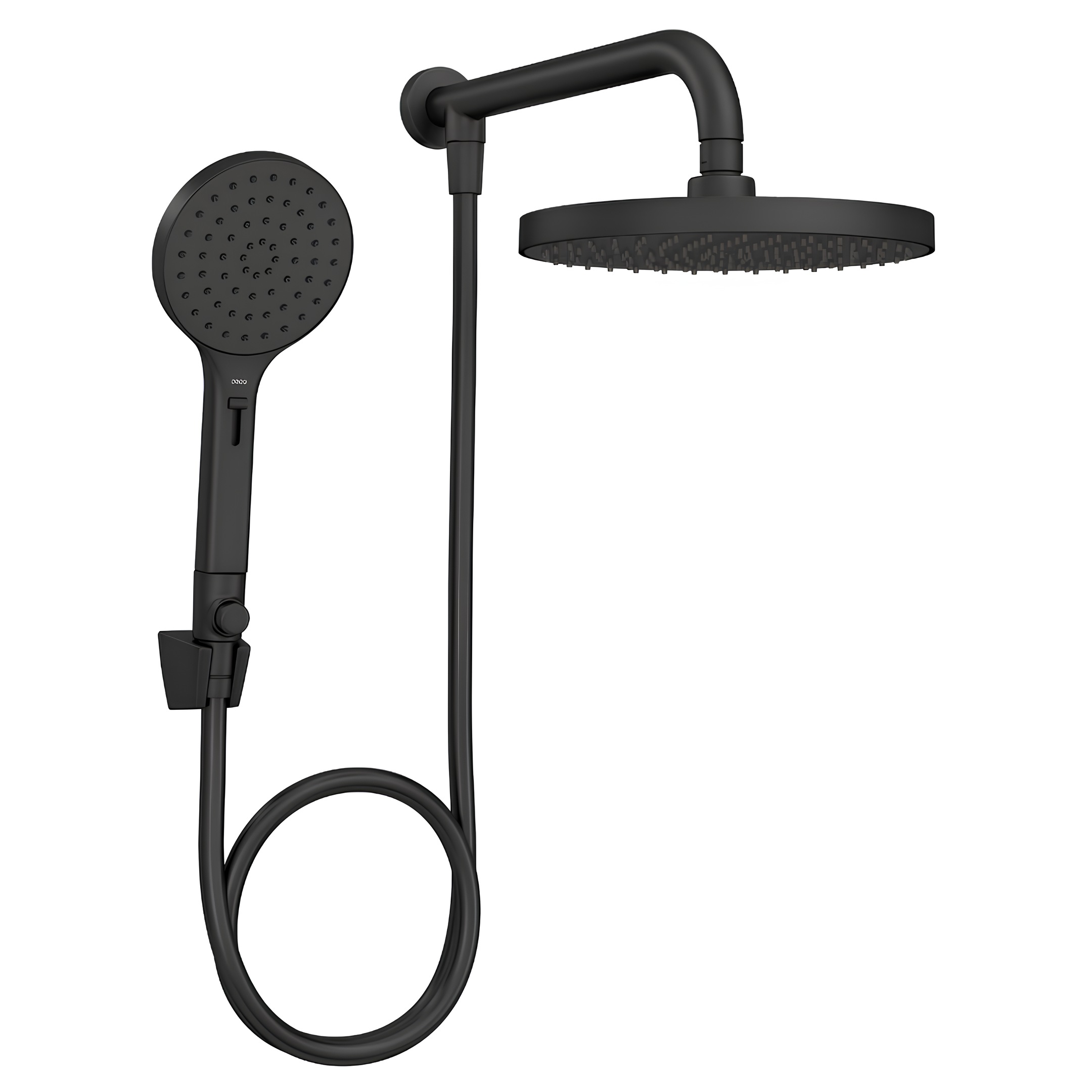 Chuveiro Redondo De Parede Com Desviador Black Matte Flex Max Deca
