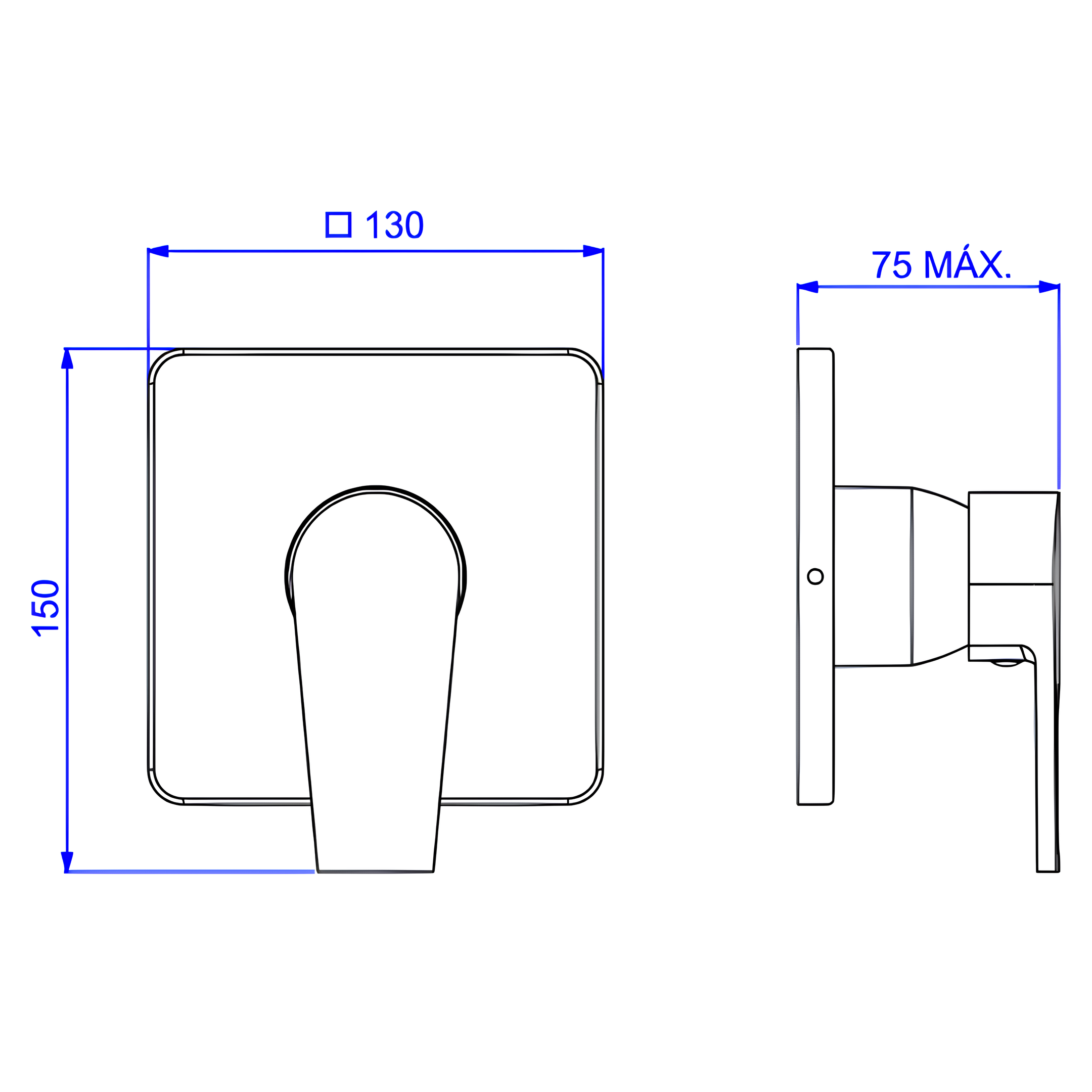 Acabamento Monocomando Para Chuveiro Cromado Level 4993.C26.CHU Deca