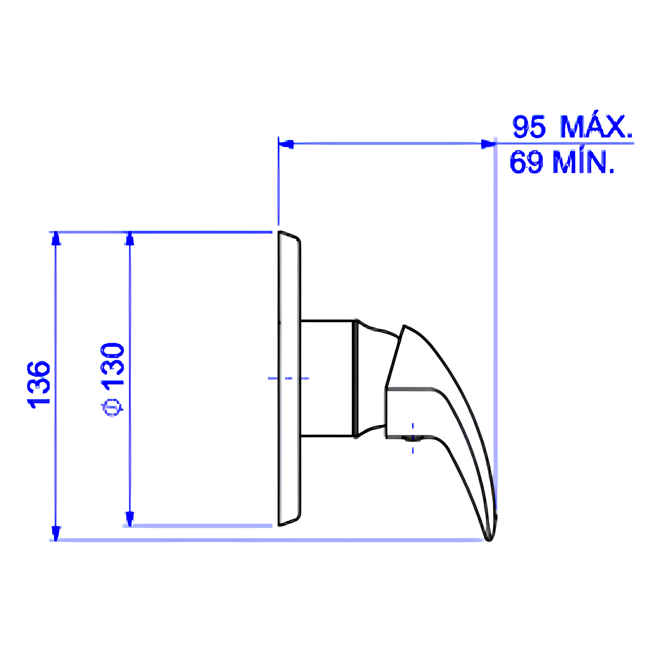 Acabamento Monocomando Para Chuveiro Cromado Smart 4993.C71.CHU Deca