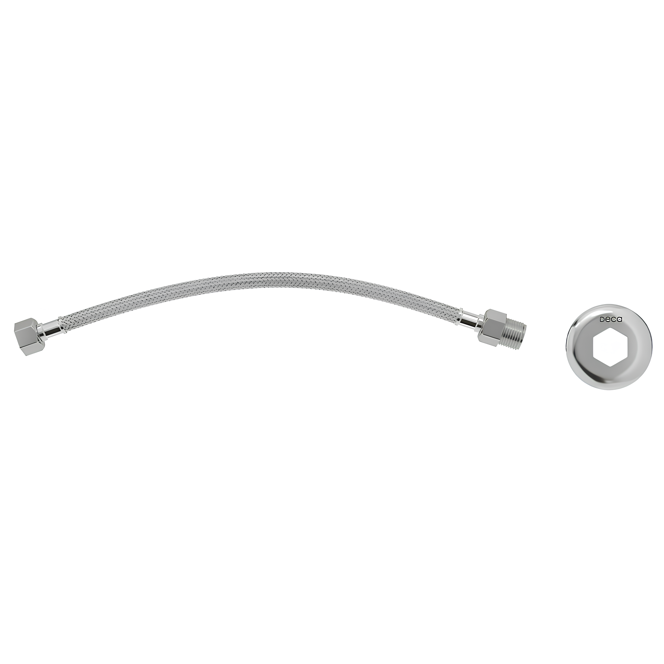 Ligação Flexível Malha De Aço 1/2" 40Cm Cromado 4607.C.040 Deca