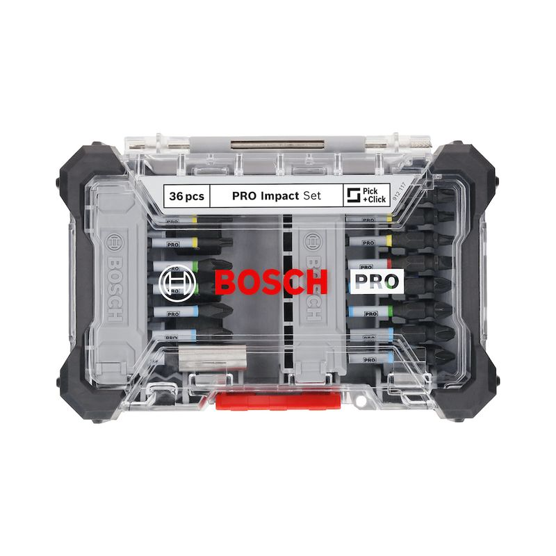 Jogo De Bits E Soquetes PRO Impact 36pcs Pick Click Bosch