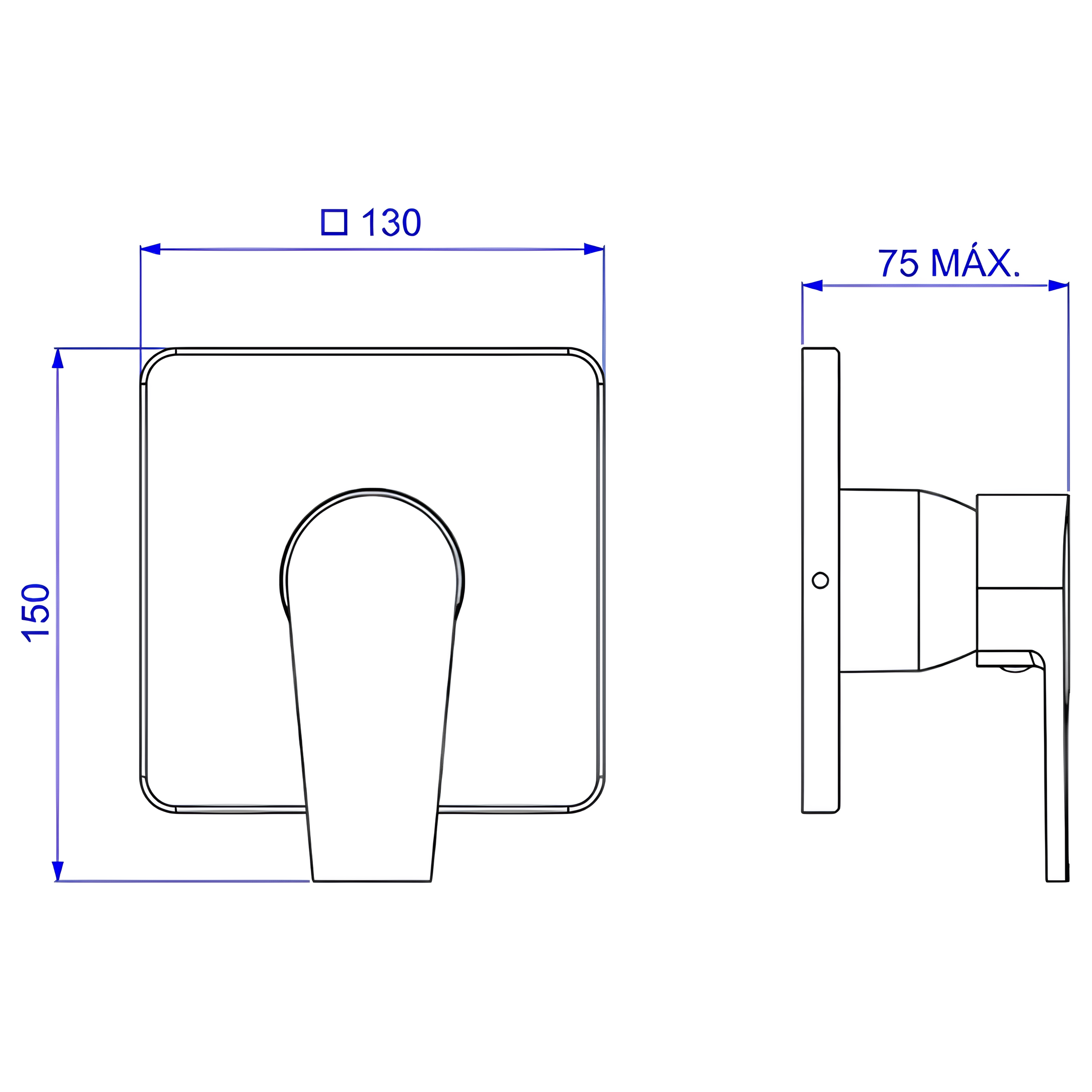 Acabamento Monocomando para Ducha Higiênica Black Matte Deca
