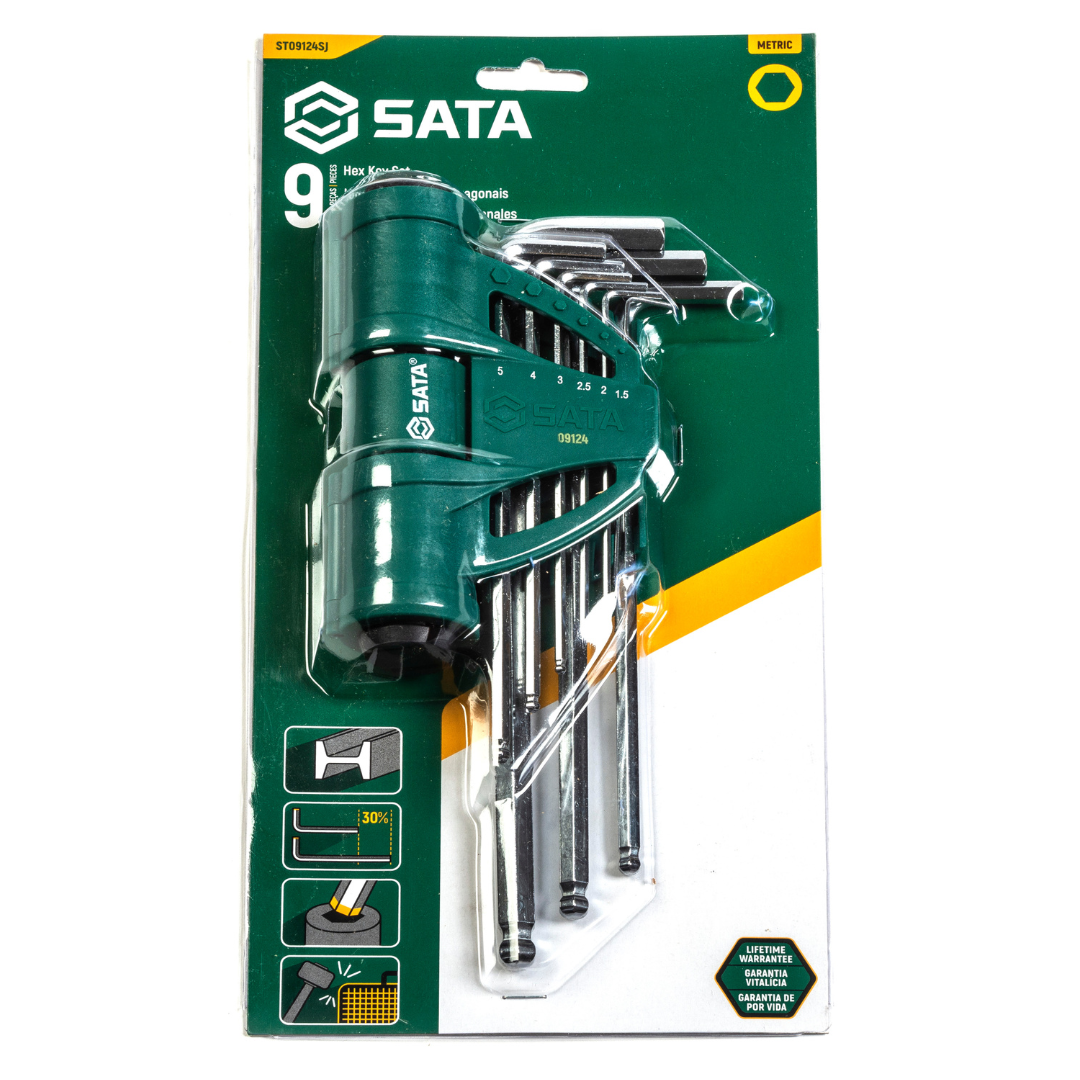 JG Chaves Hexagonais Abaul Ex Long Cabo 9Pc ST09124SJ Sata