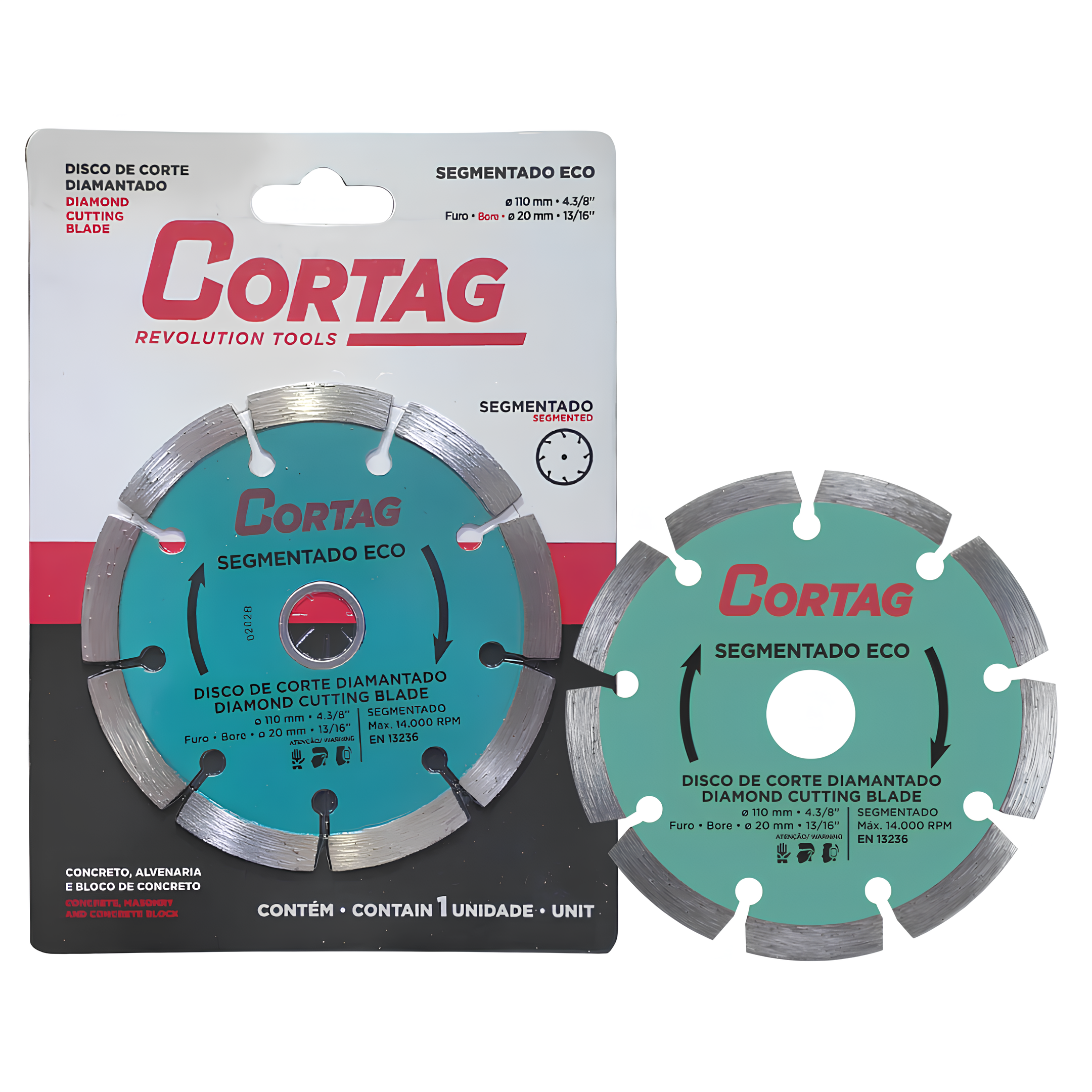 Disco Diamantado Segmentado Eco 110Mm 61699 Cortag