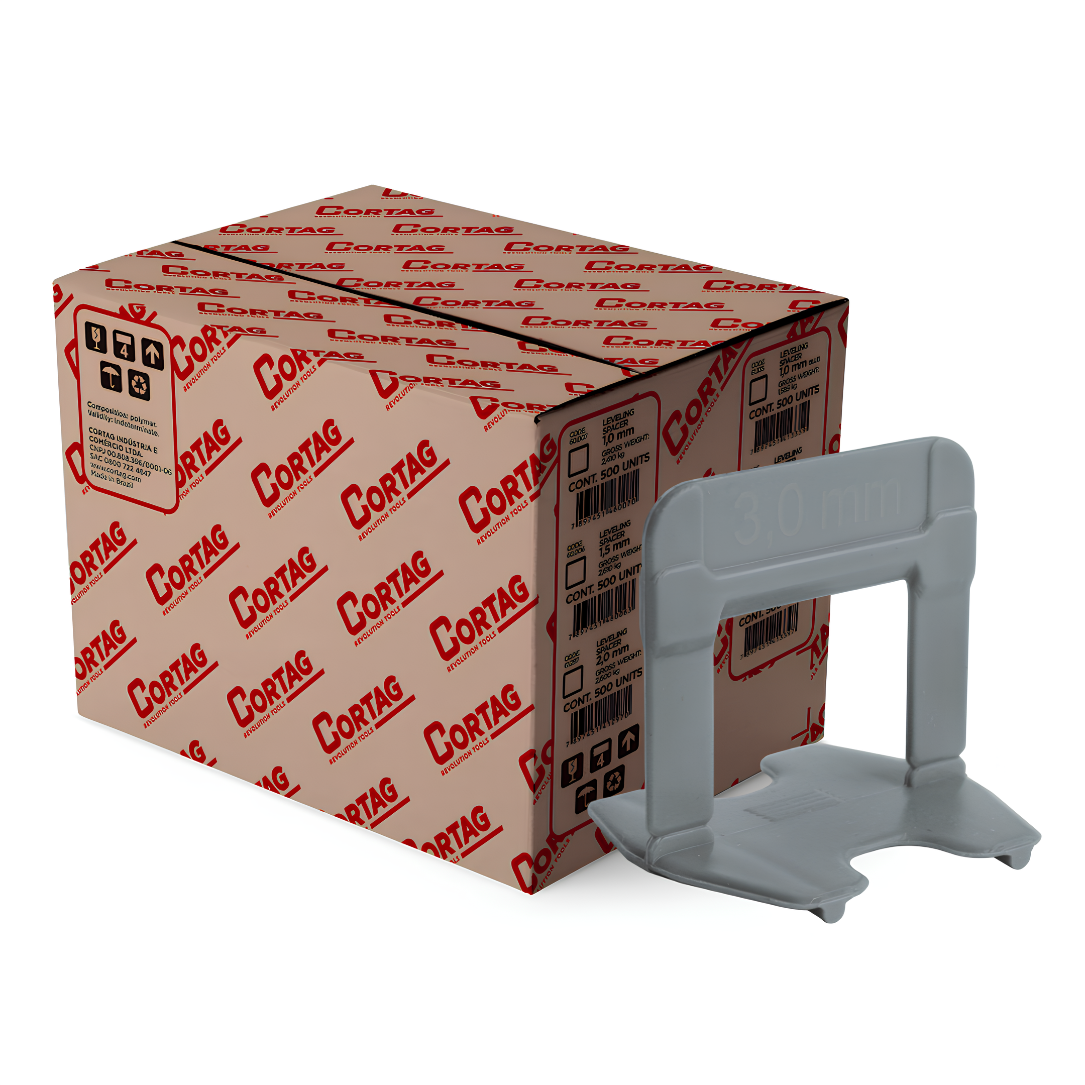 Espaçador Sistema Eco Prata 3Mm (500 Un) 62414 Cortag