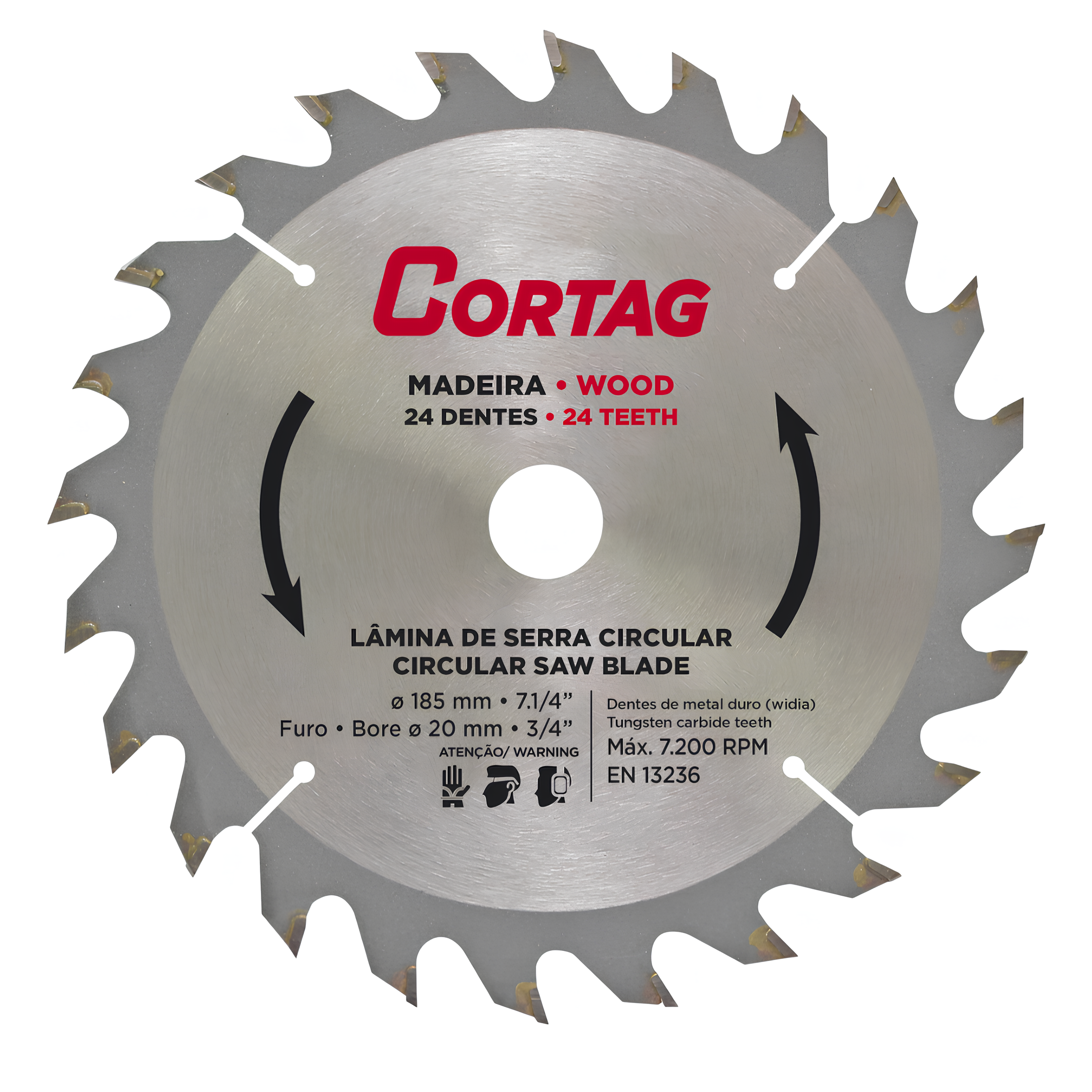 Disco Diamantado Lamina De Serra Circular 24D 185Mm 60753 Cortag